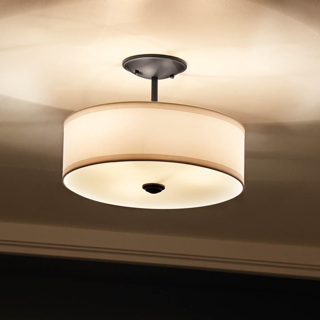 Kichler Lighting Shailene 3 - Light Semi-Flush Mount in  Black