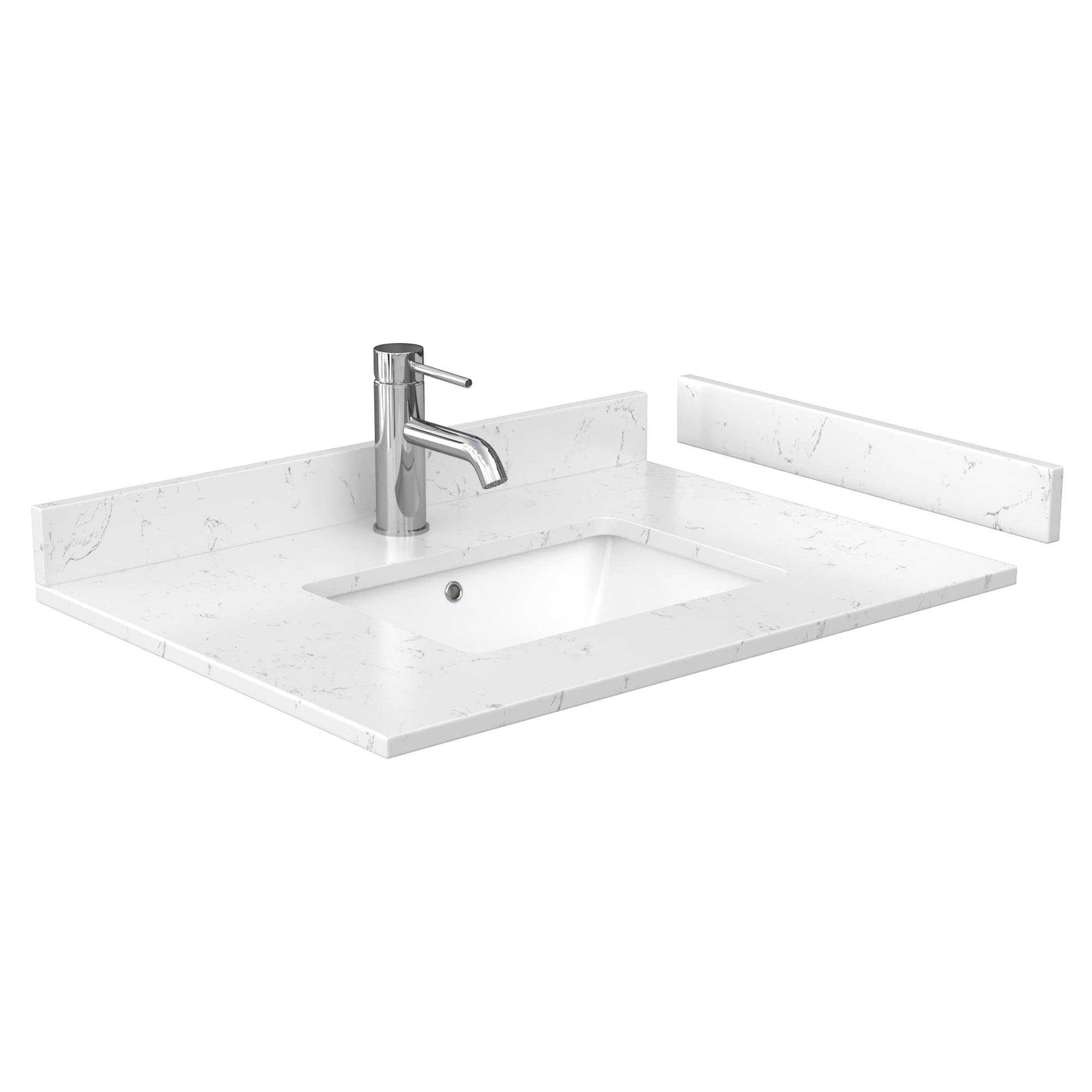 Wyndham Collection Miranda 30" Freestanding Single Bathroom Vanity with Cultured Marble Top