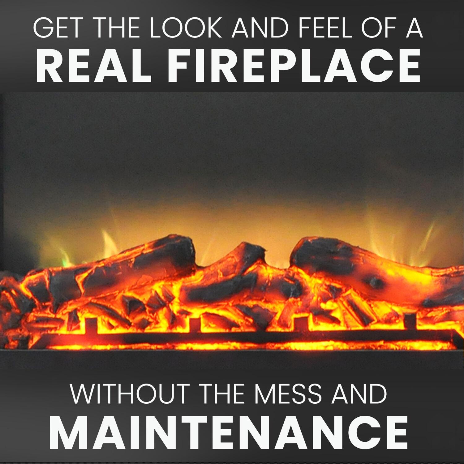 Cambridge Cambridge 5118 BTU Freestanding Electric Fireplace Heater Insert for Vacant Chimney Fireplace