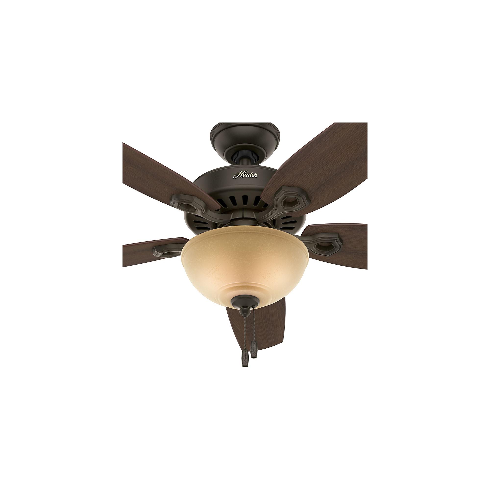 52" Builder Deluxe 5 - Blade Standard Ceiling Fan with Pull Chain and Light Kit Included