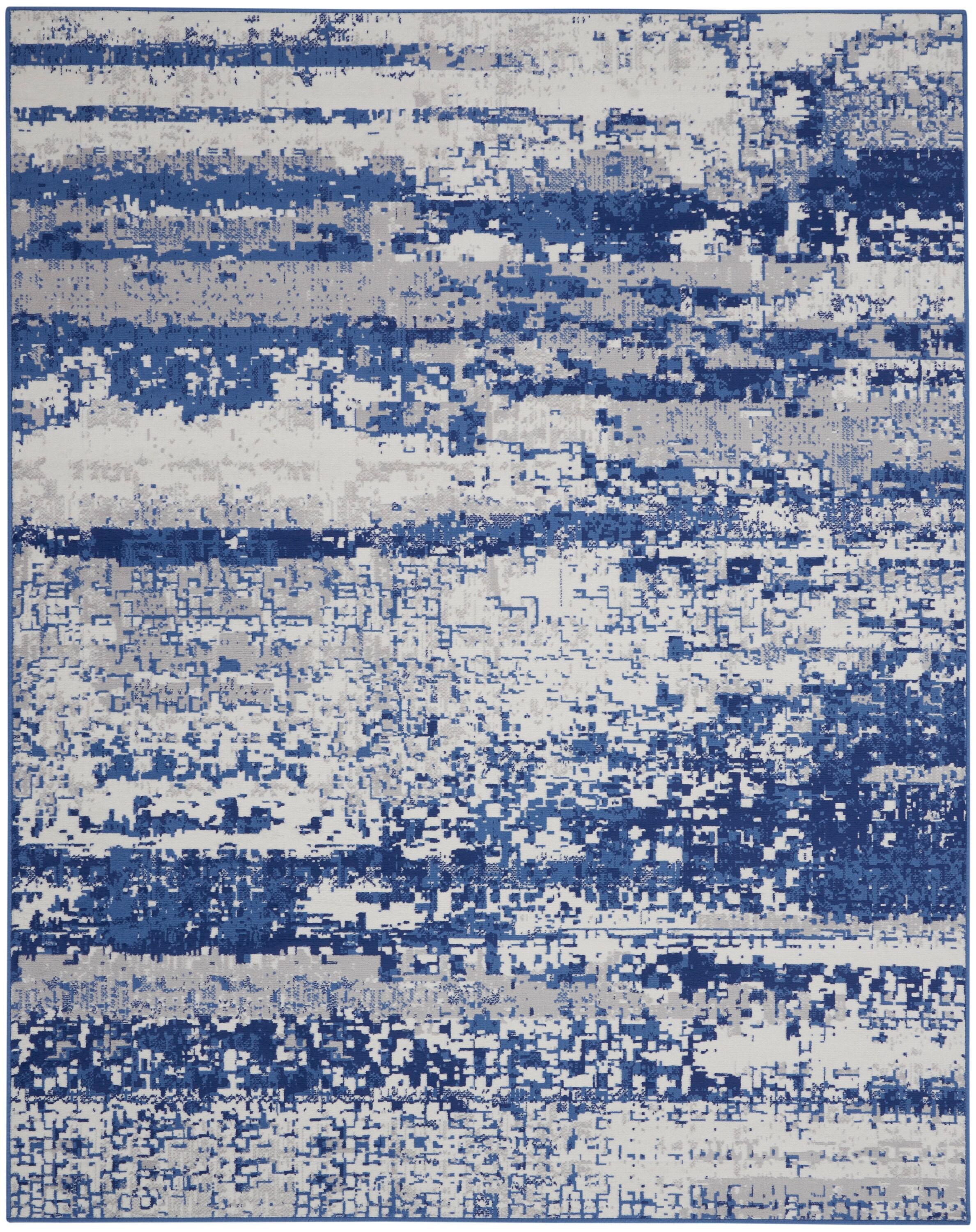 Nourison Whimsicle WHS06 Indoor only Area Rug - Ivory Navy 7' x 10'