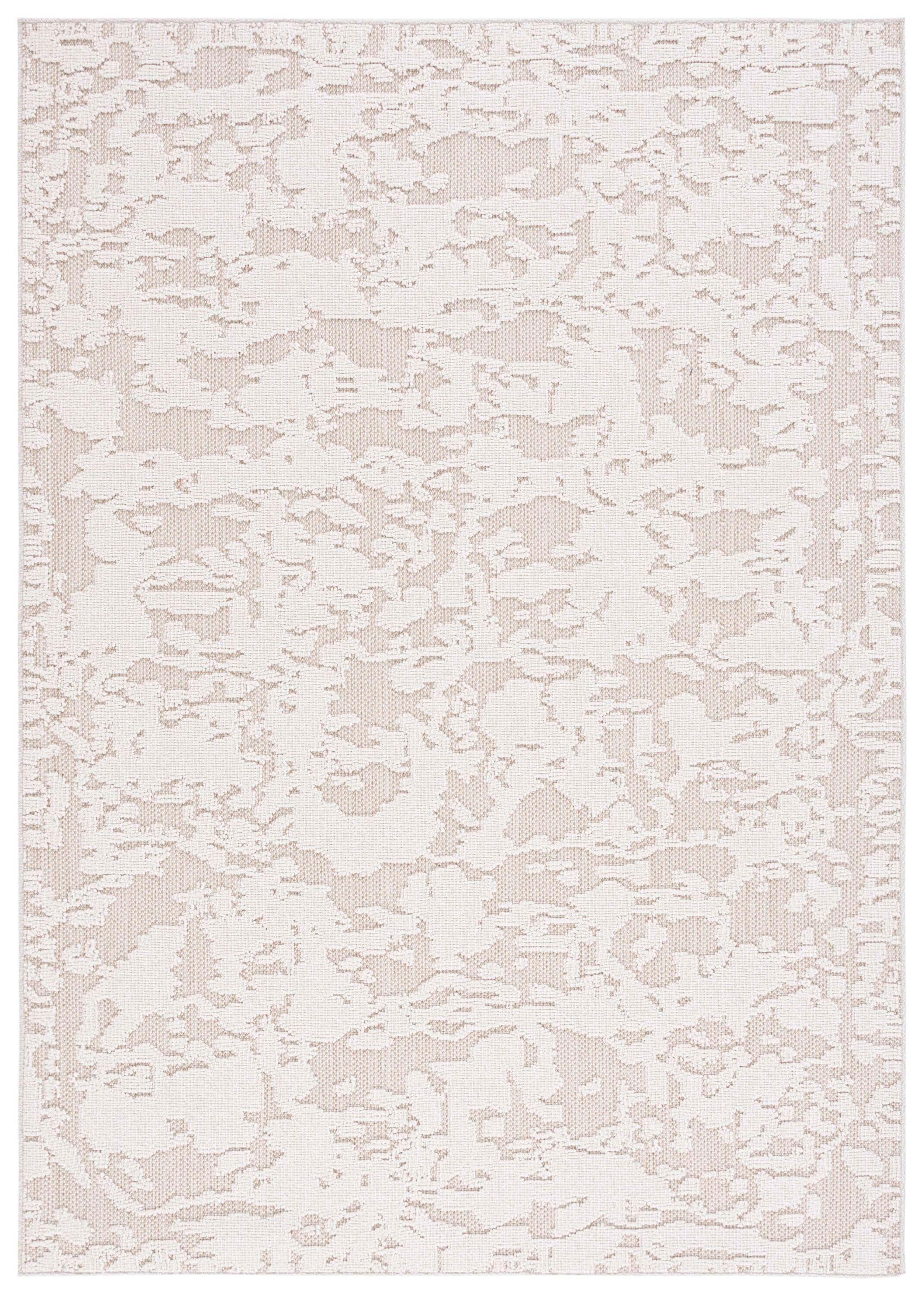 SAFAVIEH Global Herleva Abstract Indoor/Outdoor Area Rug, Beige/Light Beige, 9' x 12'