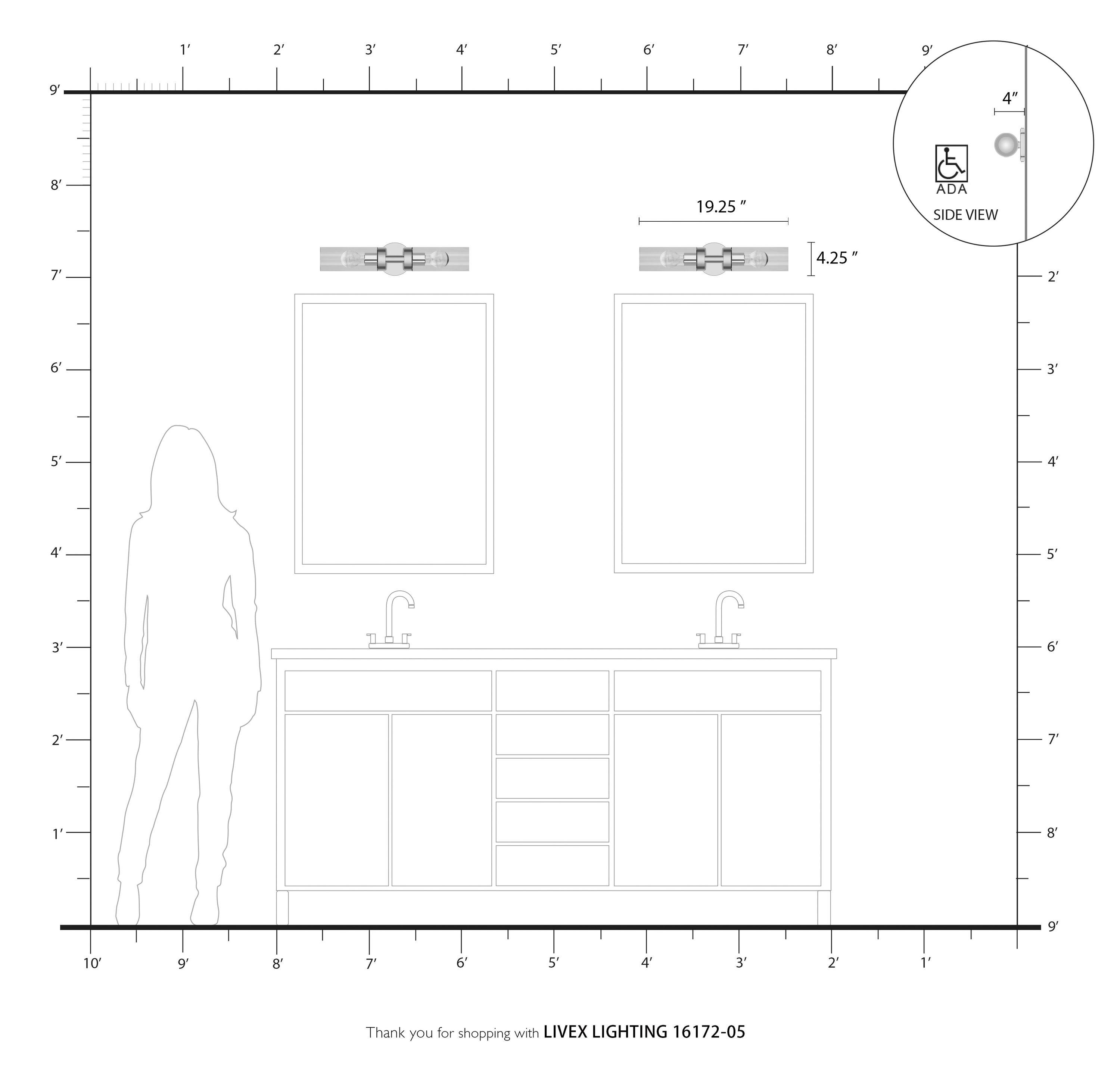 Livex Lighting Ludlow 2 - Light Vanity in  Polished Chrome