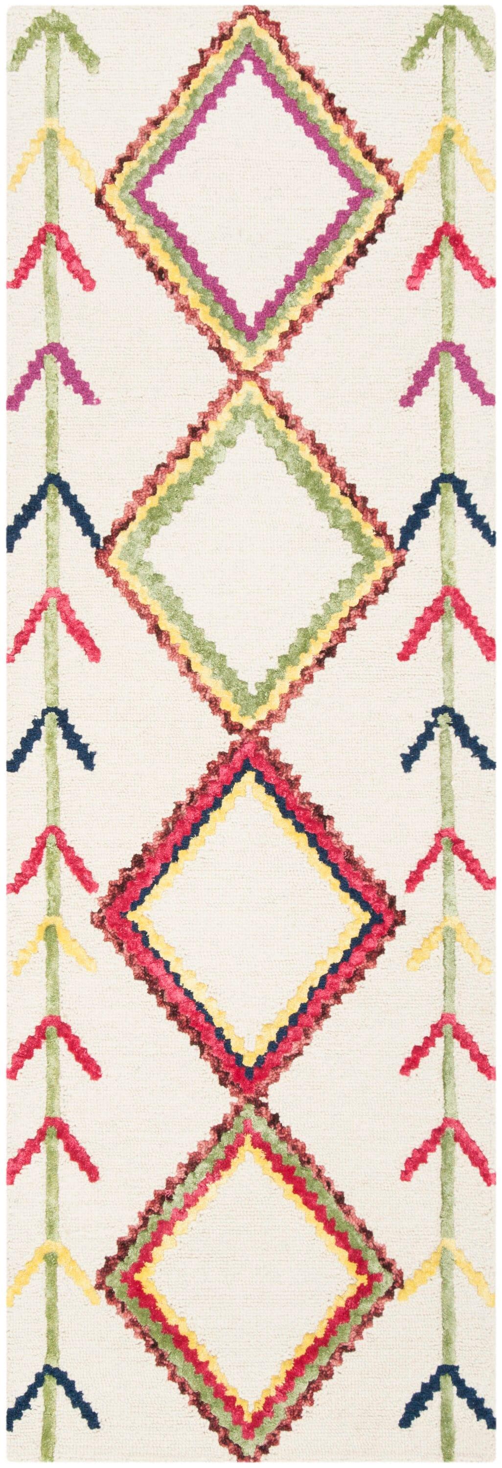 Bellagio BLG563 Hand Tufted Runner Rug - Ivory/Multi - 2'3"x7' - Safavieh.
