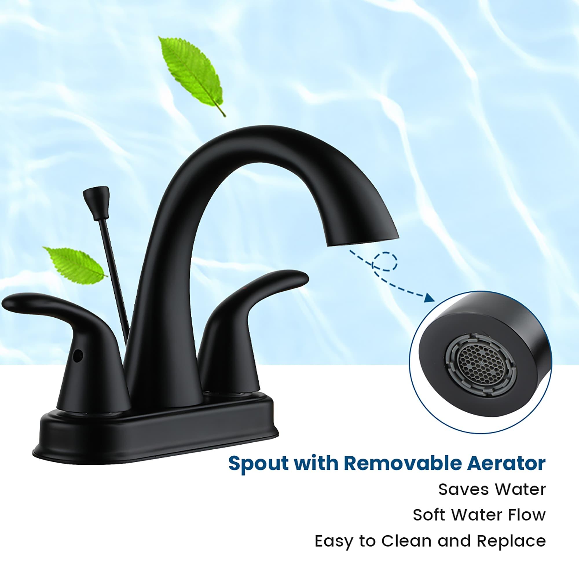 2 Handle Bathroom Faucet with Drain