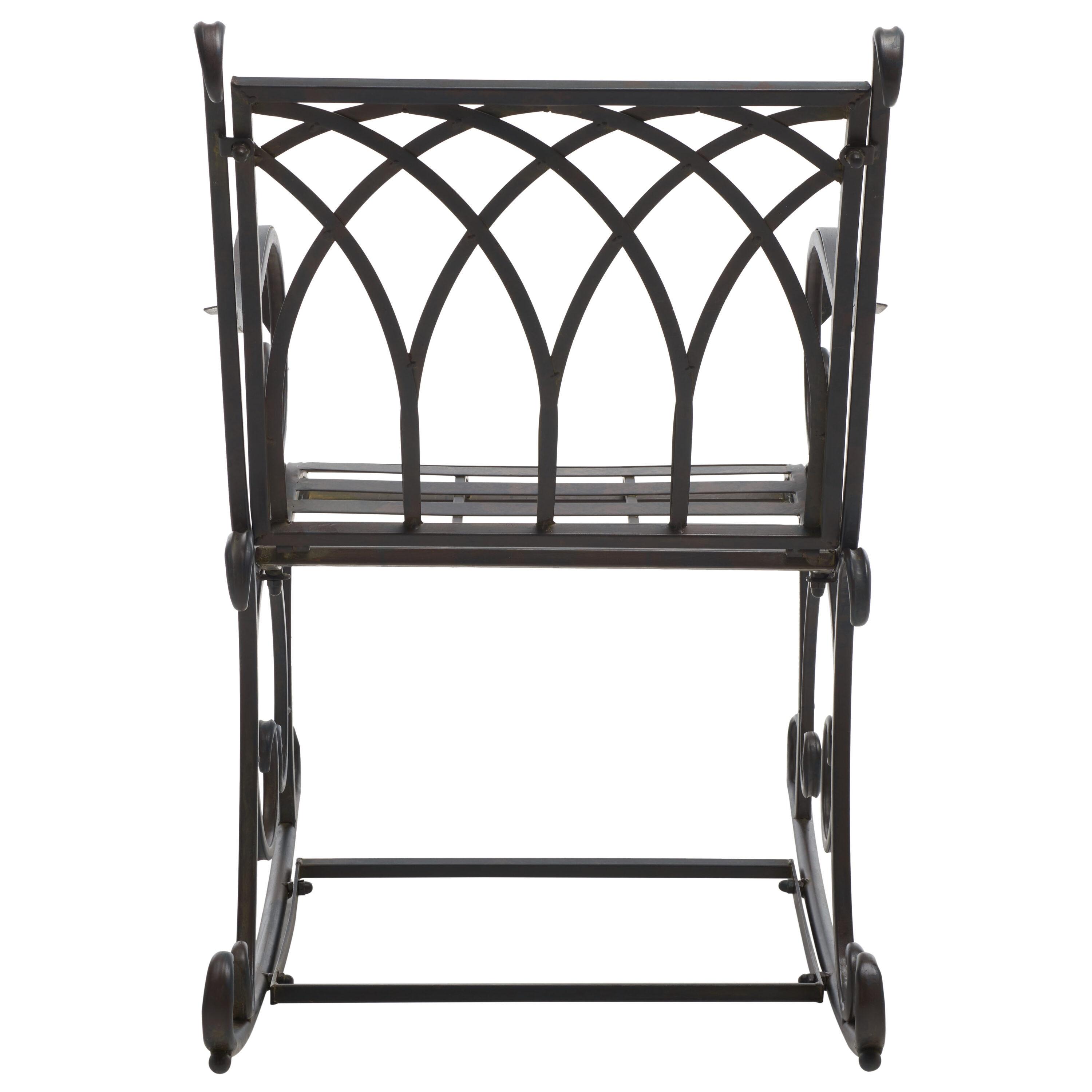 Medrano Rocking Chair Indoor/Outdoor - PAT5030 - Black Rust - Safavieh