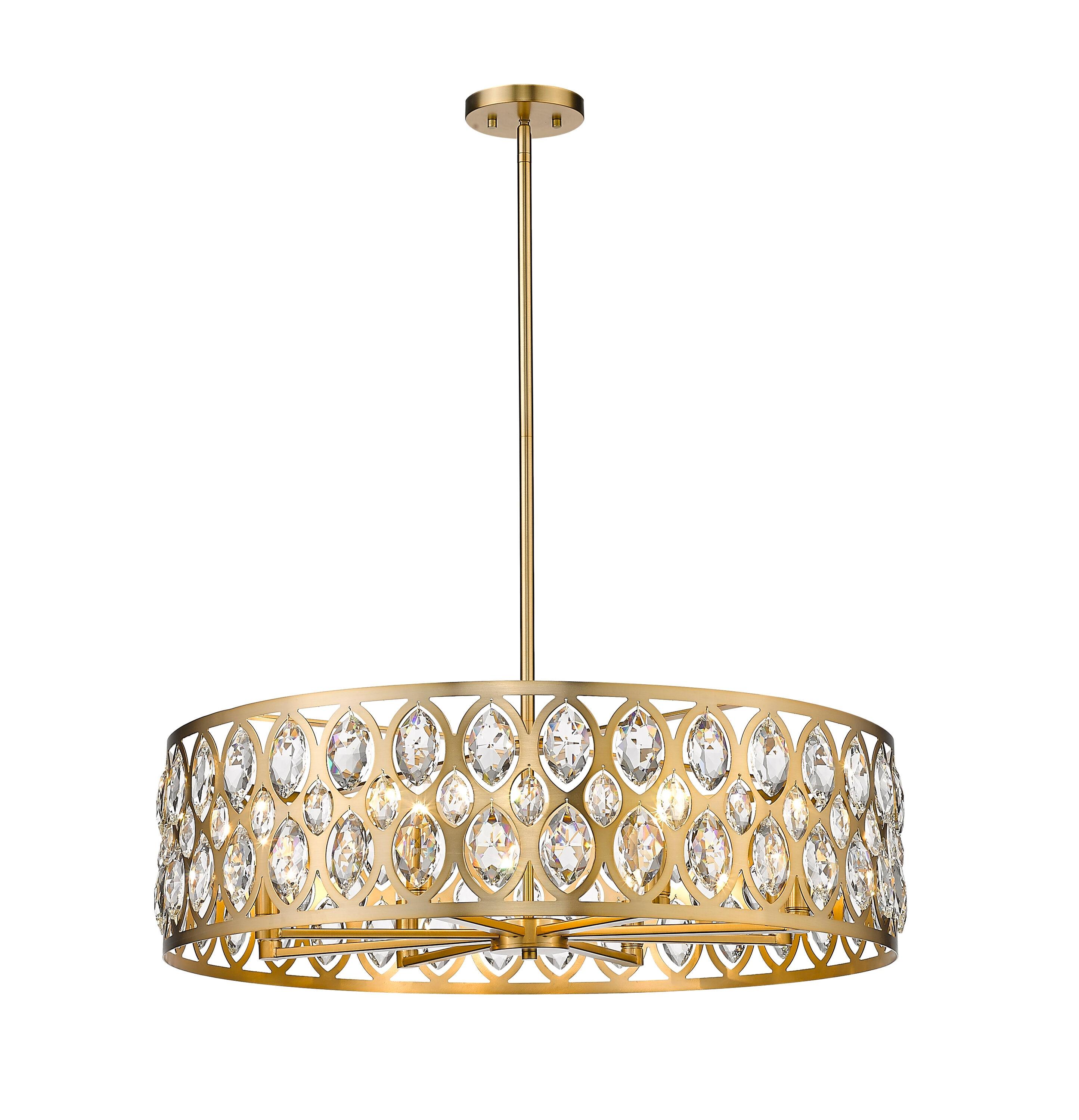 Z-Lite Dealey 8 - Light Chandelier in  Heirloom Brass