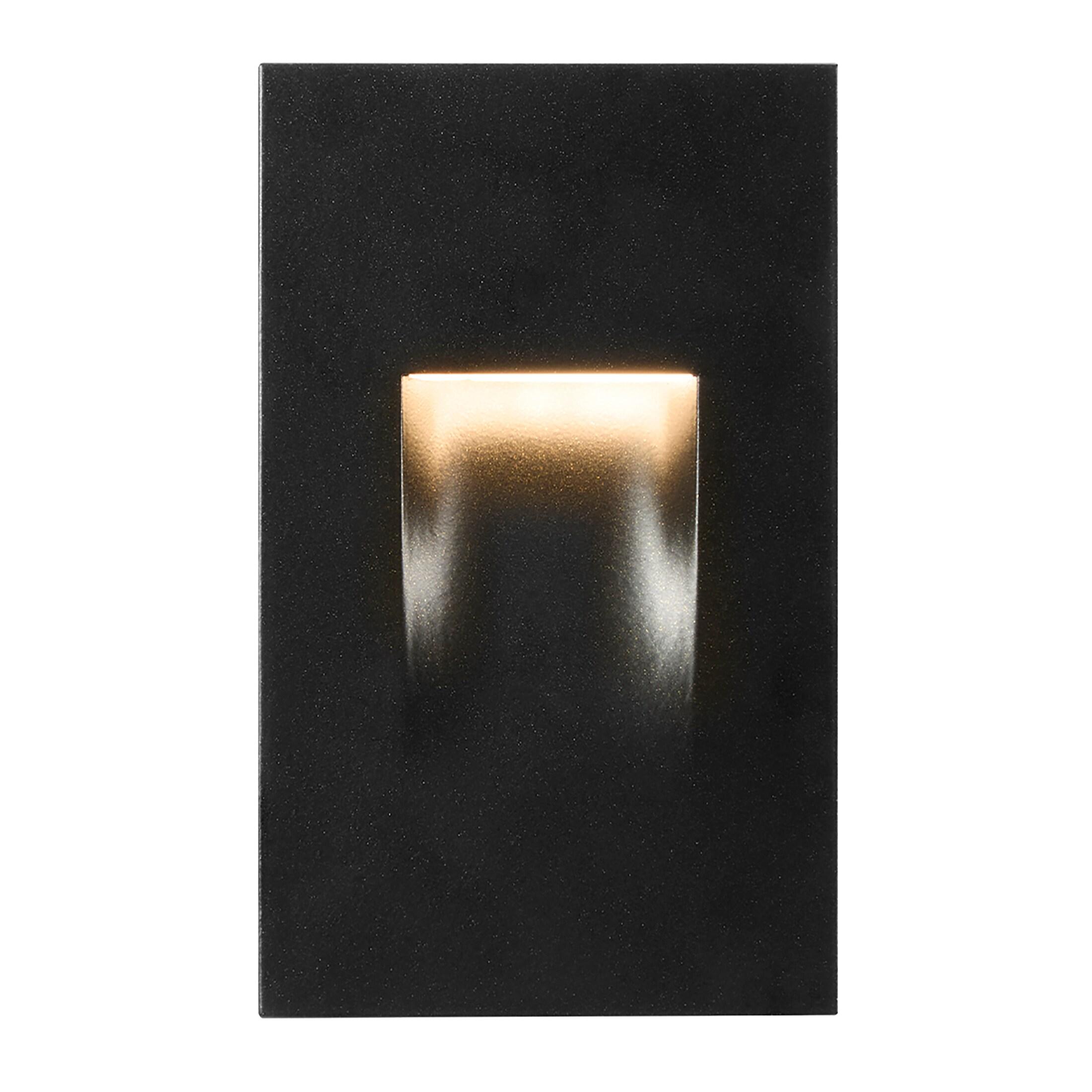 Vertical LED Step Light, Indoor/Outdoor Stair Light, 3 CCT Color Selectable 3000K/4000K/5000K, Black (2-Pack)