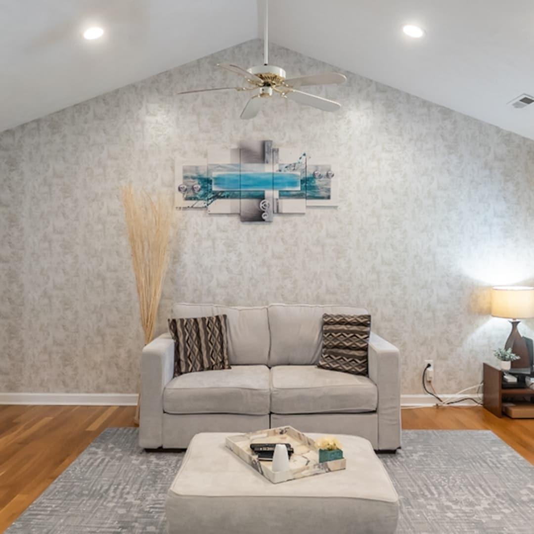 Tempaper & Co. Distressed Gold Removable Peel and Stick Wallpaper, Pearl Leaf, 28 sq ft