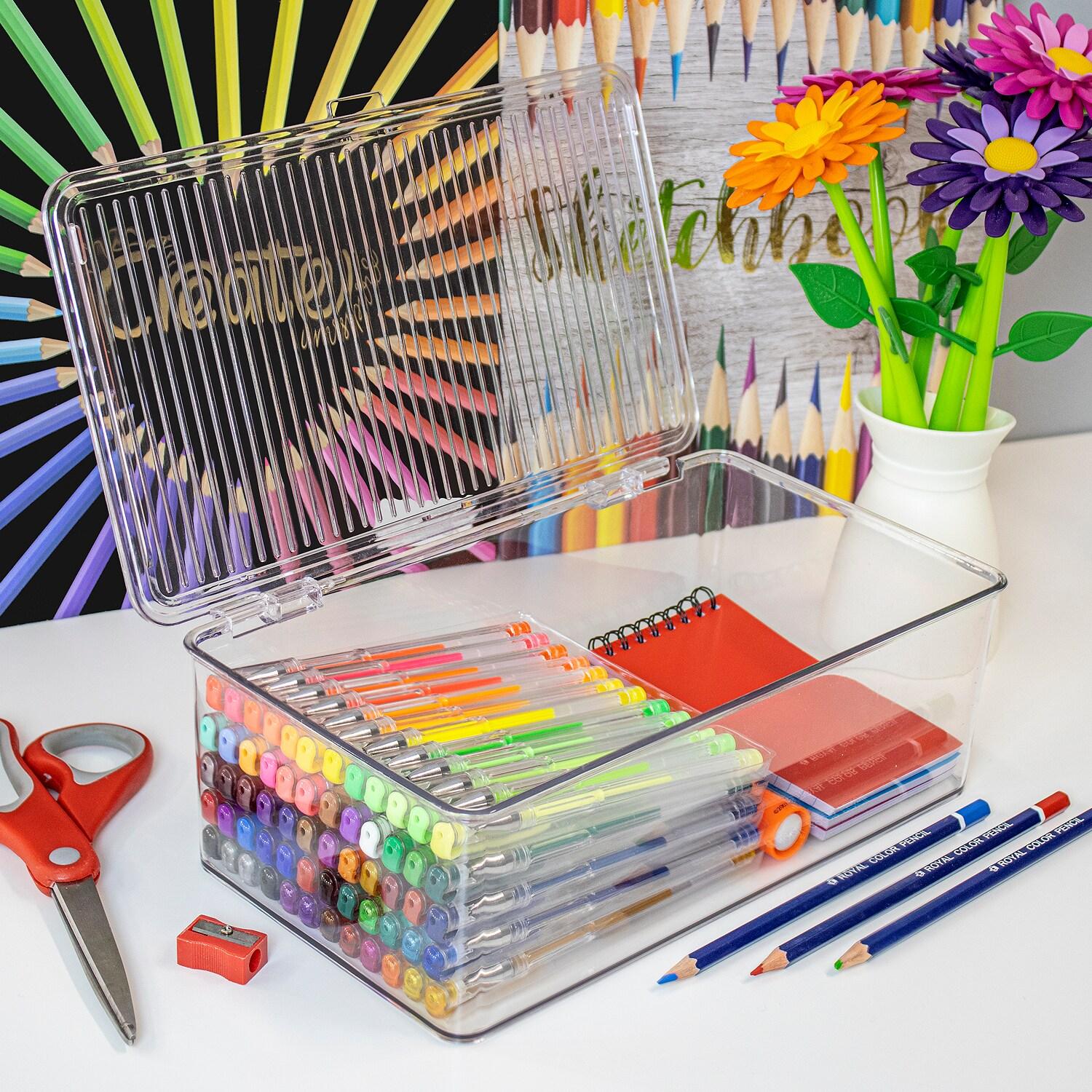 Sorbus Variety Clear Storage Bins For Pantry & Fridge With Hinged Lids, 3 Piece