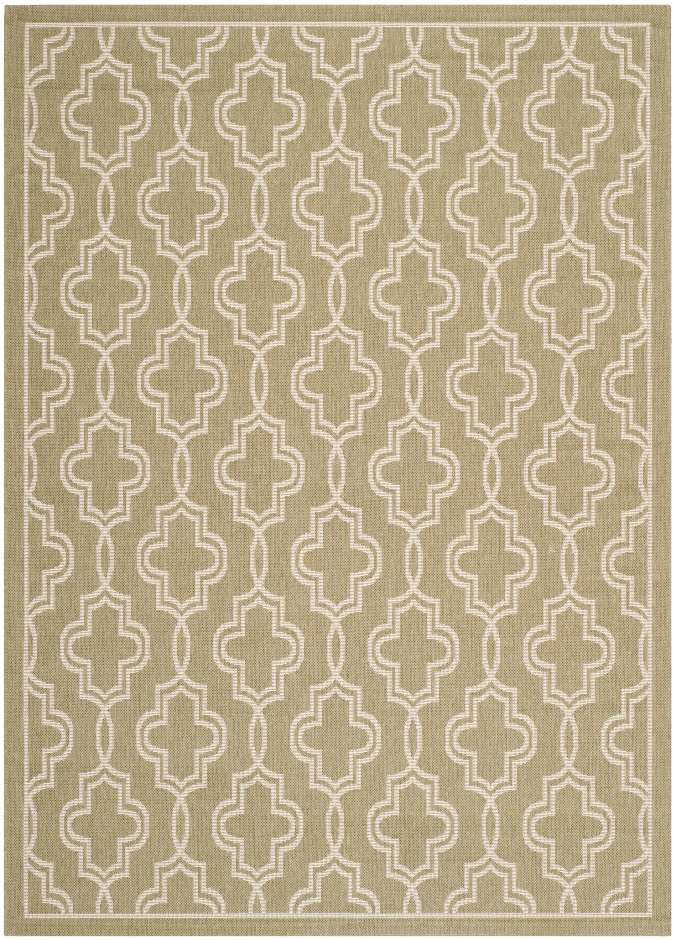 Martha Stewart Collection - MSR4274 - Indoor Power Loomed Area Rugs - Green/Beige - 6'7"x9'6"