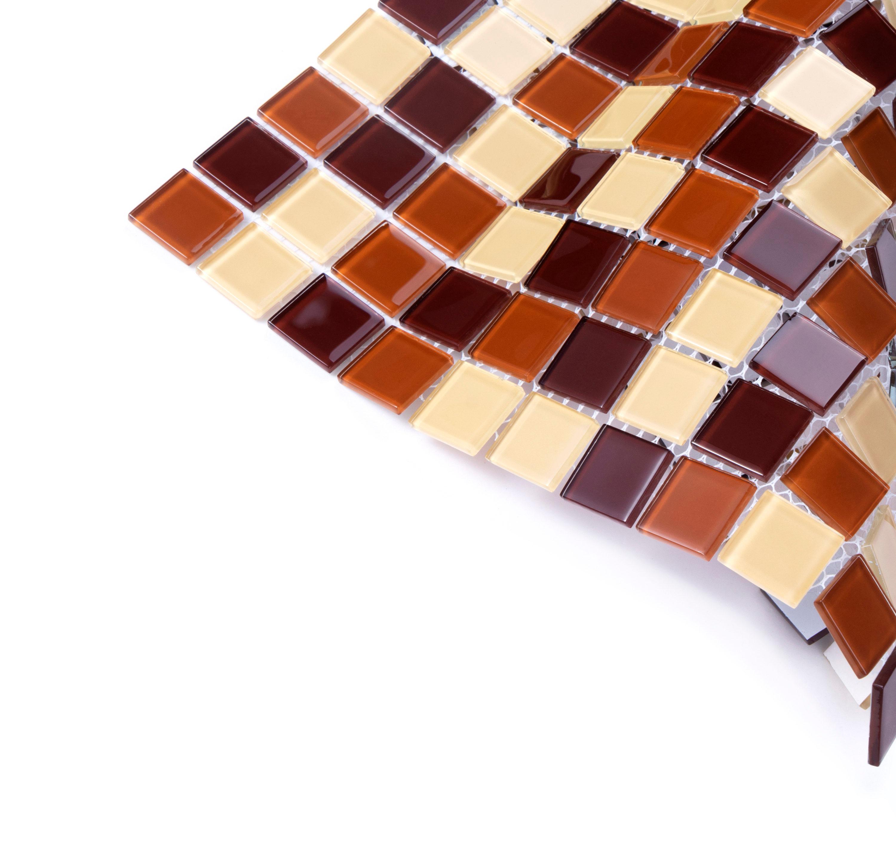 WS Tiles® 1" x 1" Straight Edge Glass Mosaic Tile