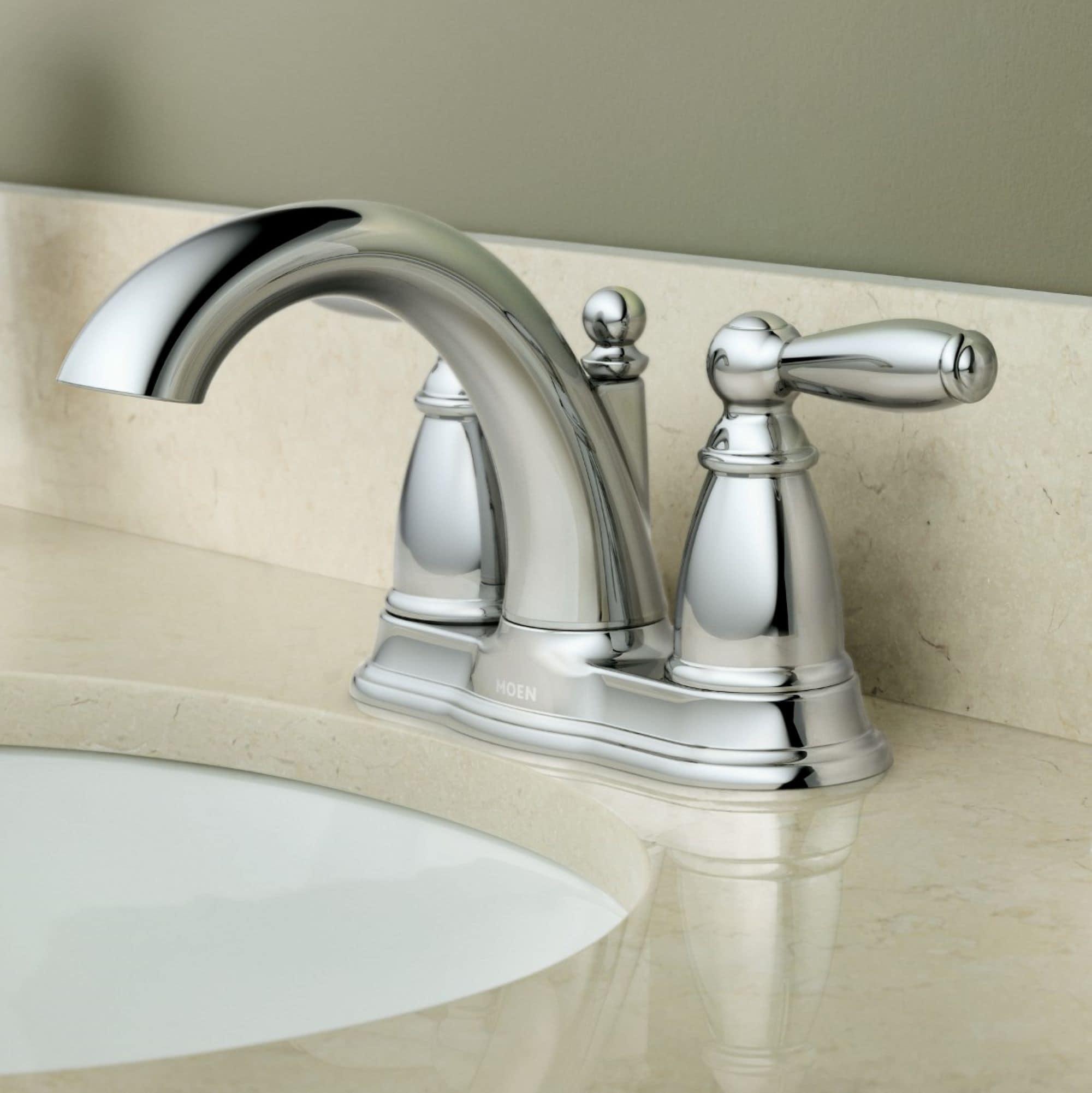 Moen Brantford Centerset Bathroom Faucet with Drain Assembly