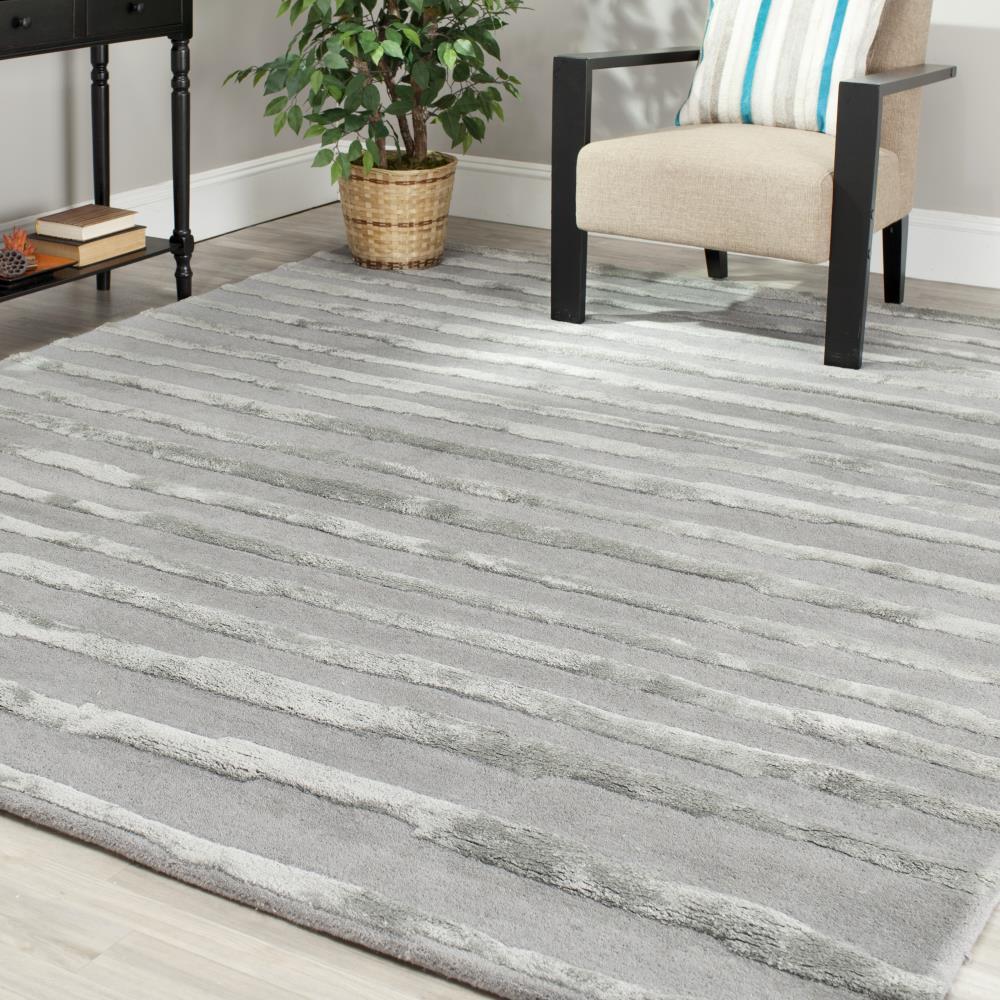 Soho SOH519 Hand Tufted Indoor Area Rug - Grey - 5'x8' - Safavieh
