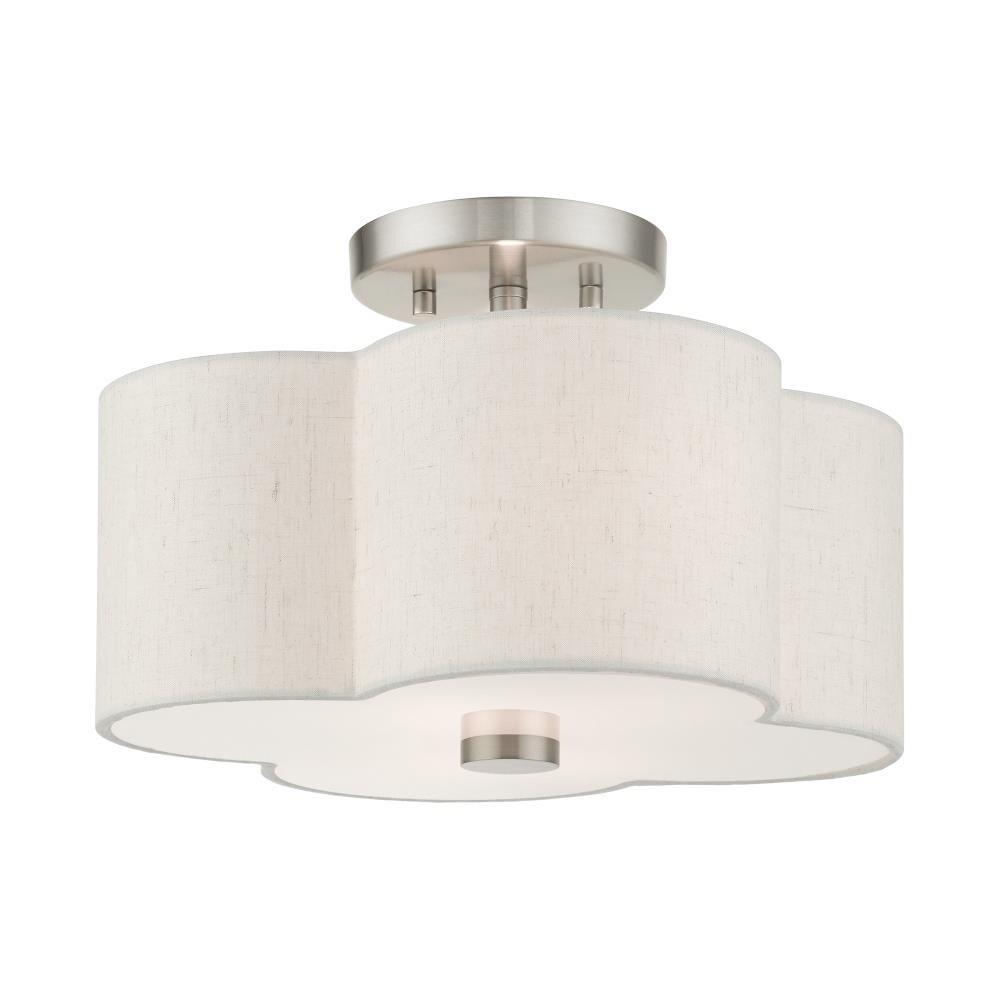 Livex Lighting Solstice 2 - Light Semi-Flush Mount in  Brushed Nickel