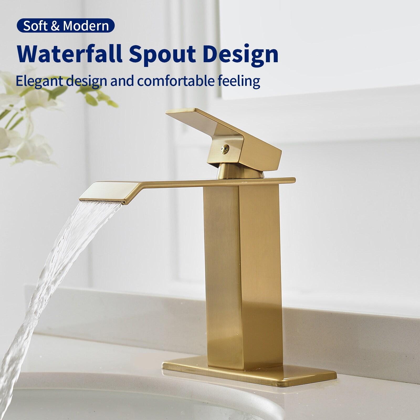 VIBRANTBATH Single-Hole Single-handle Bathroom Faucet with Drain Assembly YZJ9004-G-2