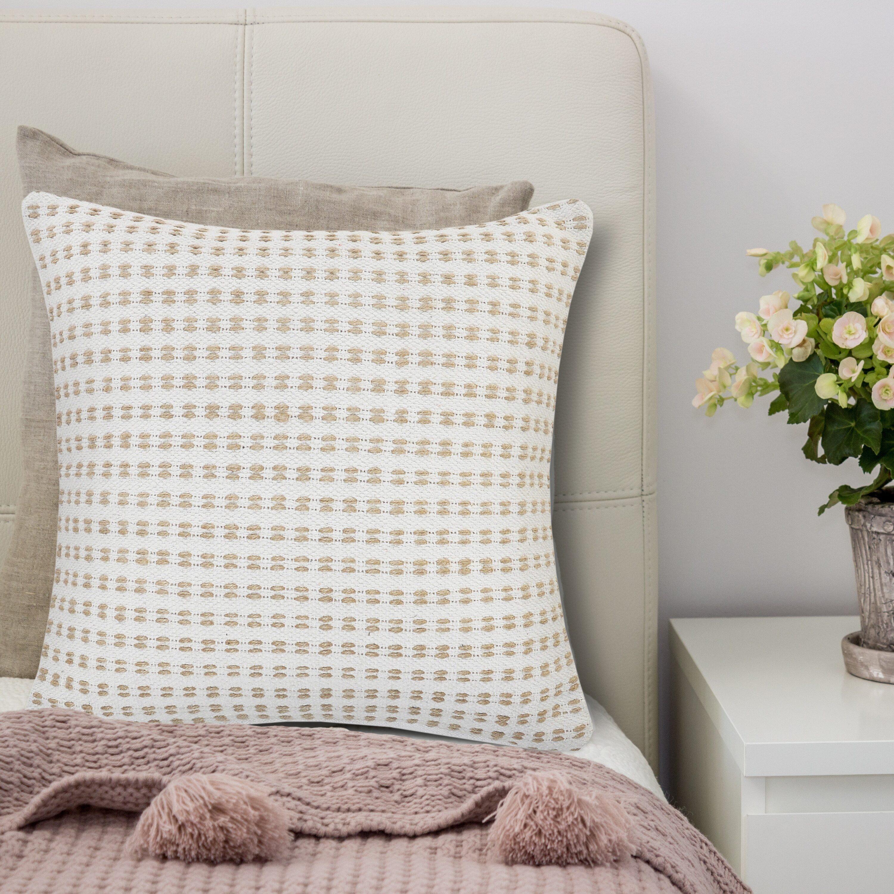 Willow Textured Cotton Throw Pillow