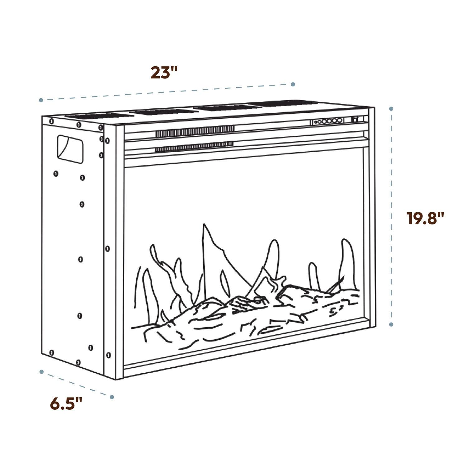 Cambridge Cambridge 5118 BTU Freestanding Electric Fireplace Heater Insert for Vacant Chimney Fireplace