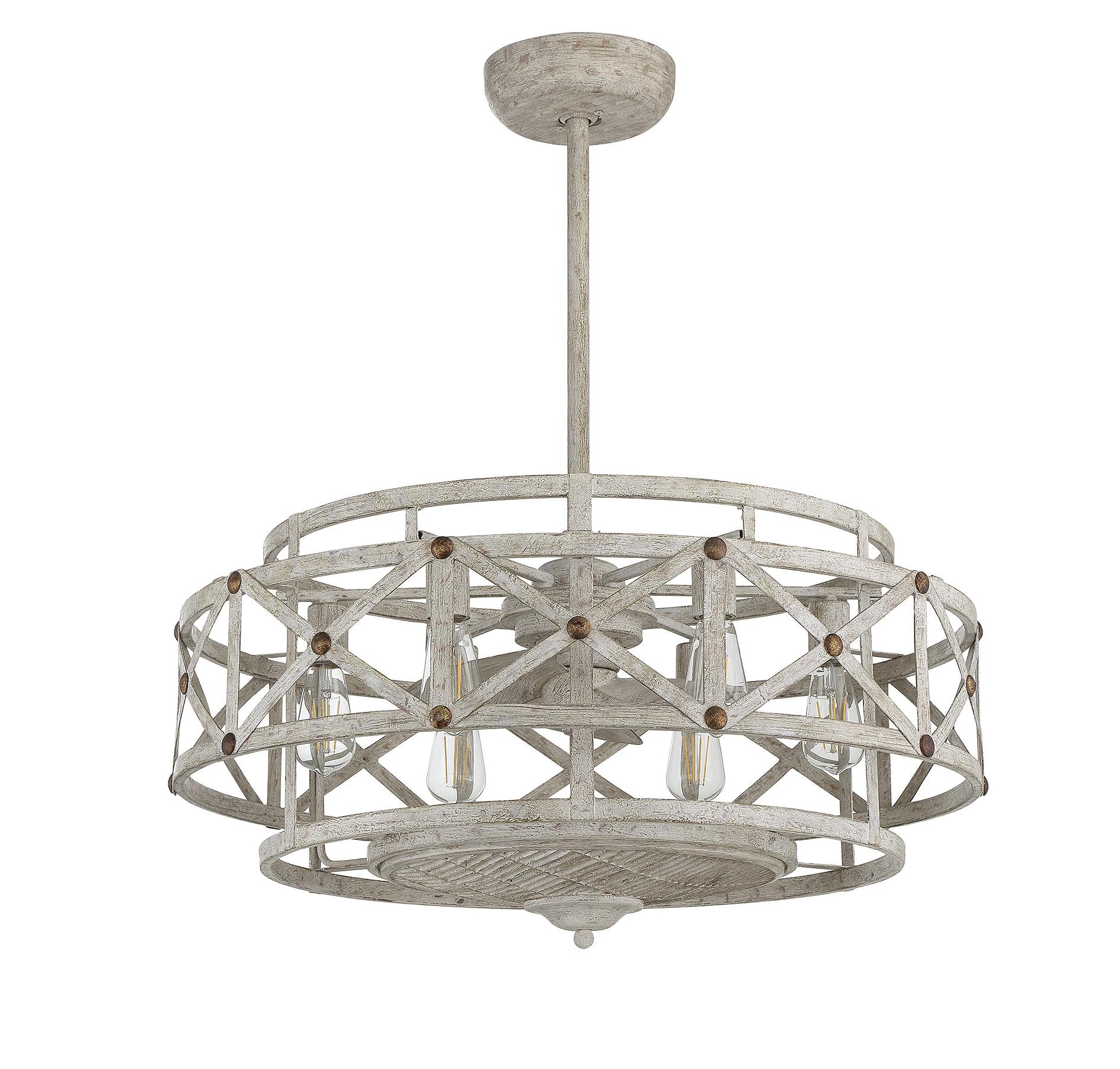 Provence with Gold Accents Six Light Fan D'lier from the Colonade Collection