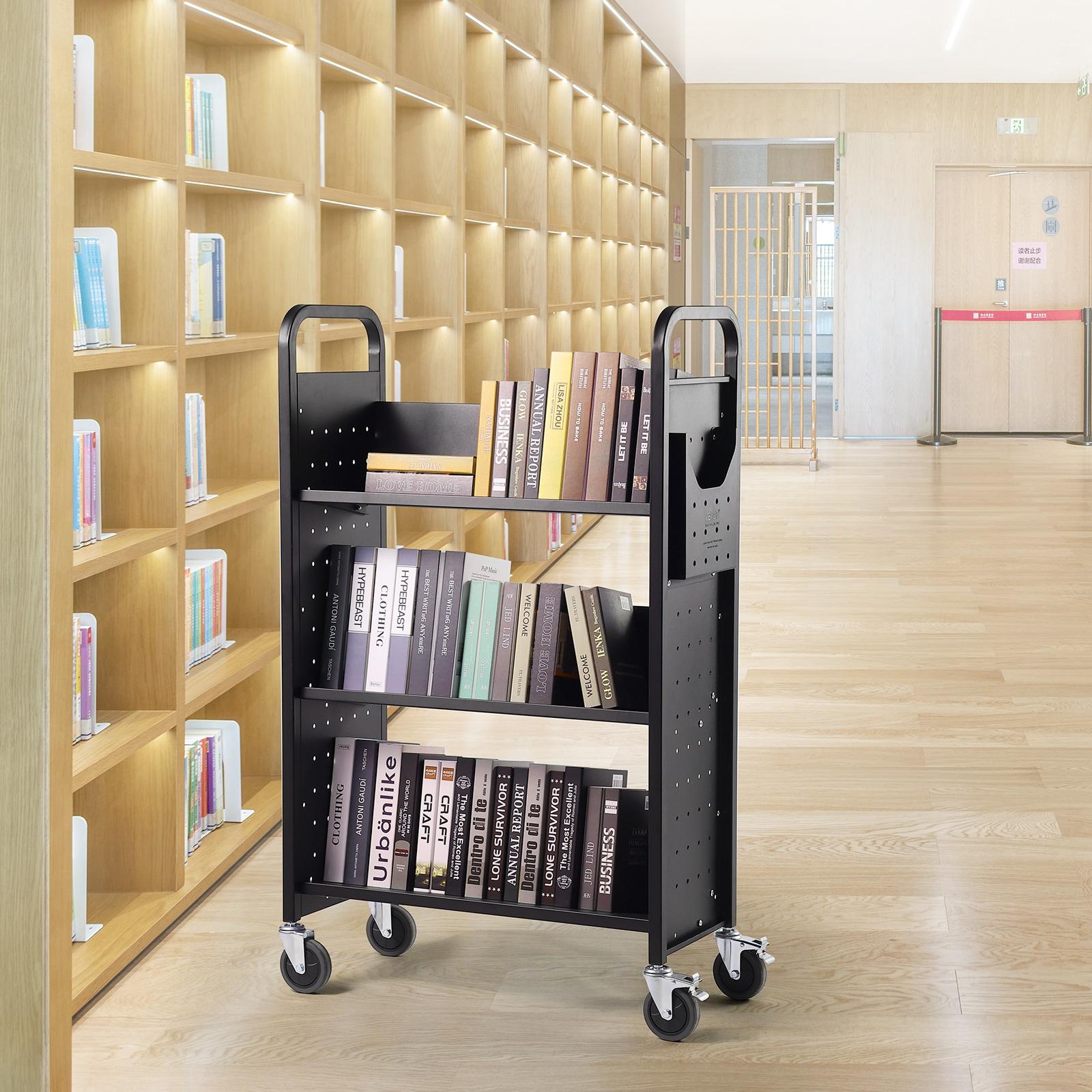 Stellweilan Tessberg 49.2'' H Book Cart with Wheels
