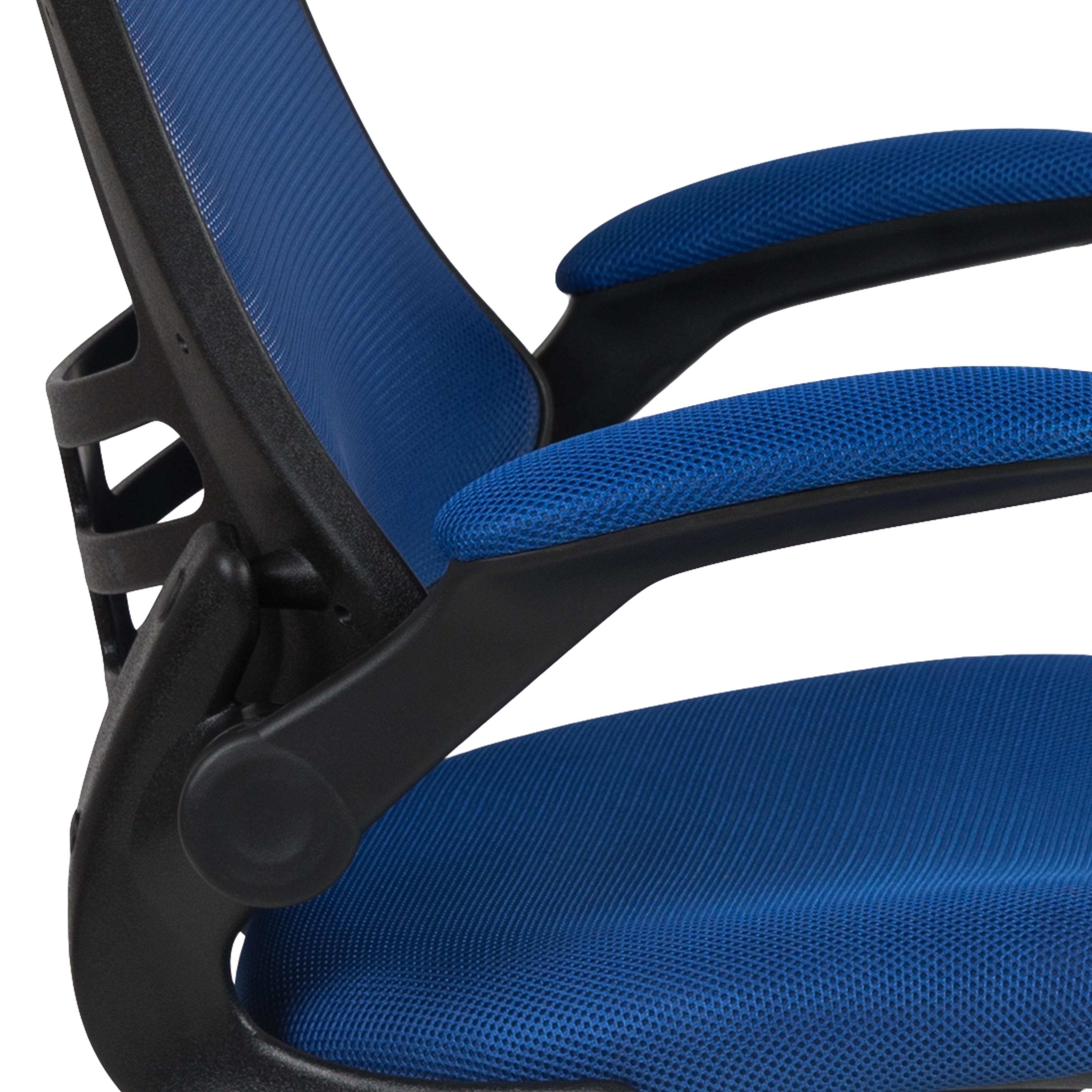 Jayetta Mid-Back Mesh Swivel Ergonomic Office Chair with Flip-Up Arms