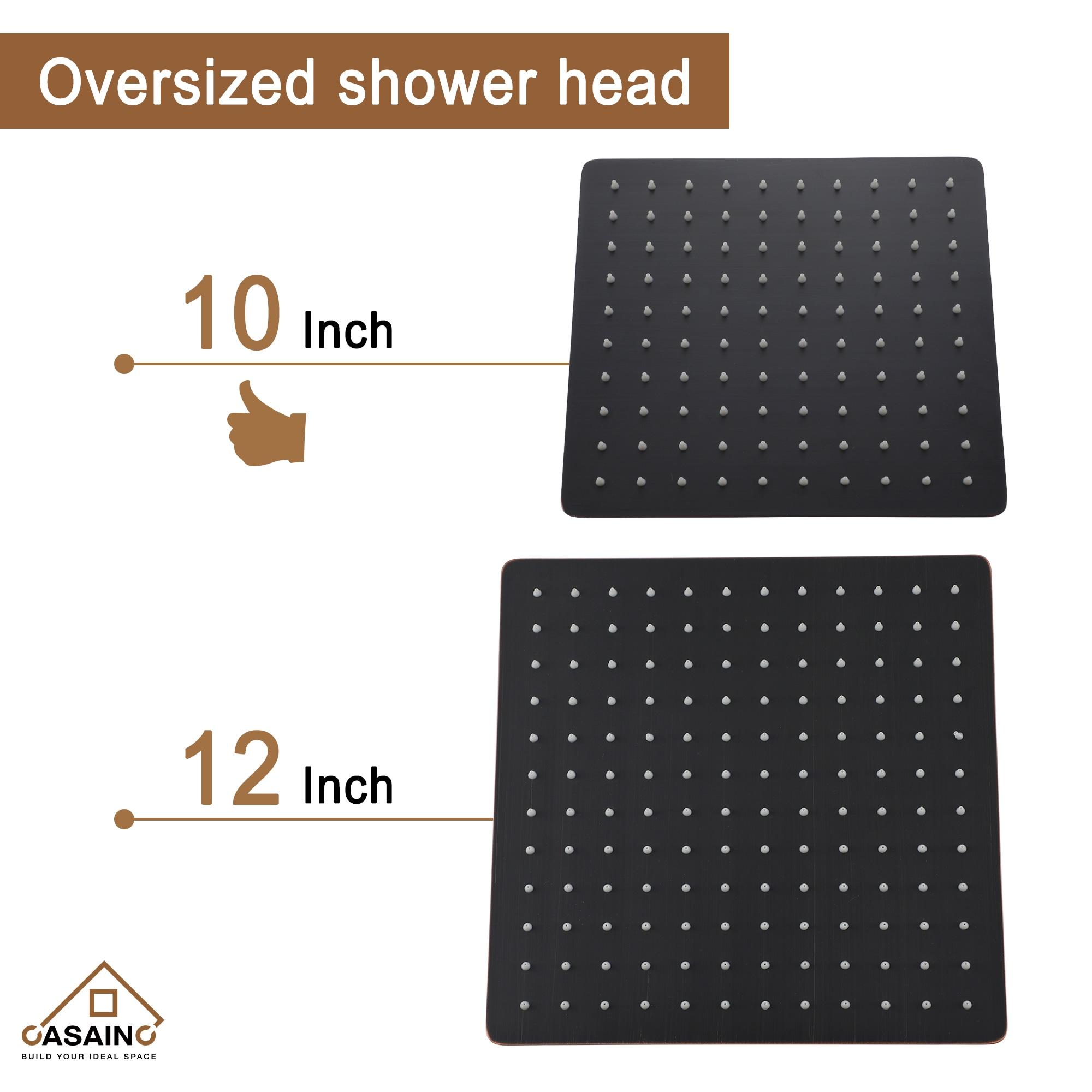 Oil Rubbed Bronze Ceiling-Mount Shower System with Handheld Shower