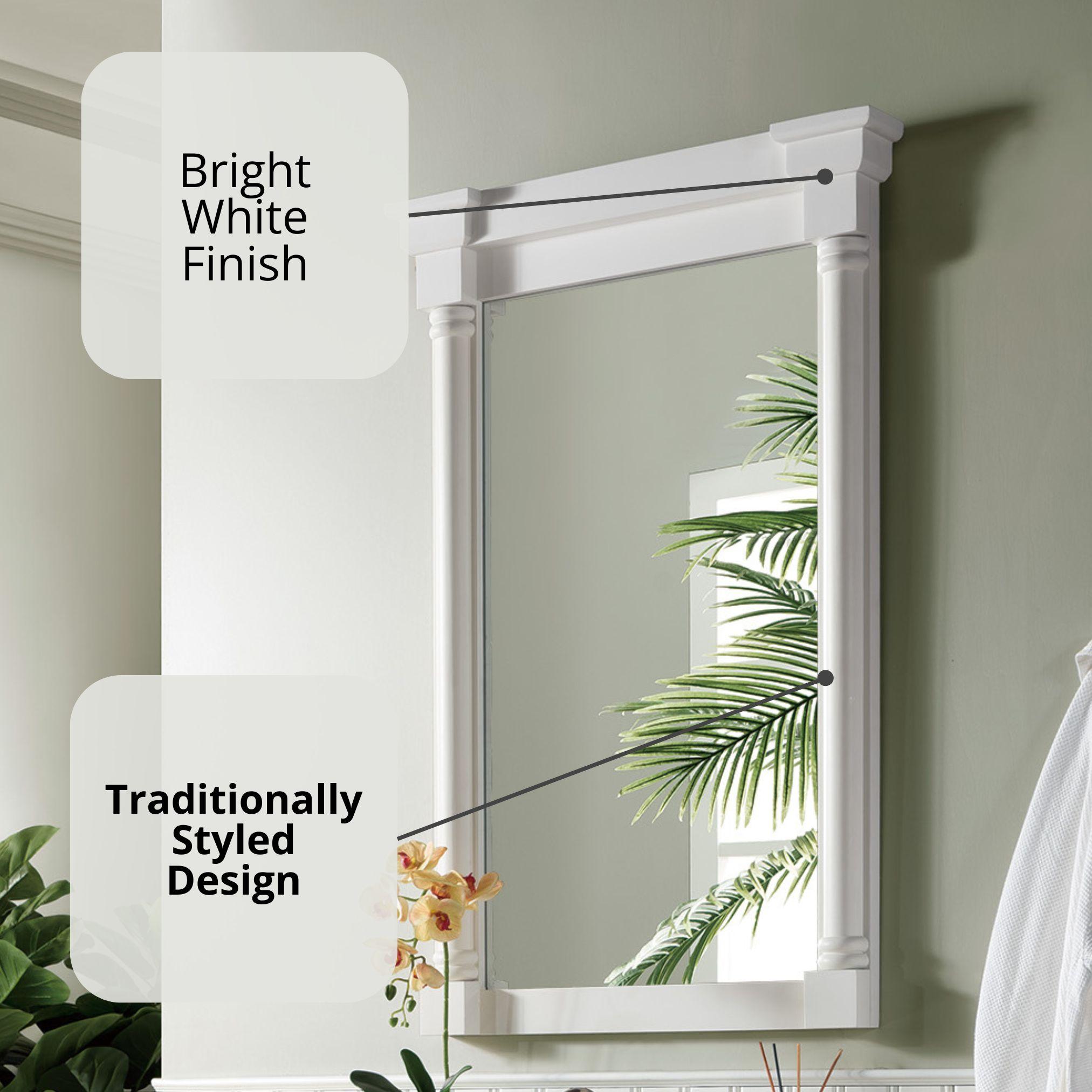 James Martin Vanities Savannah/Providence 27" Mirror, Bright White