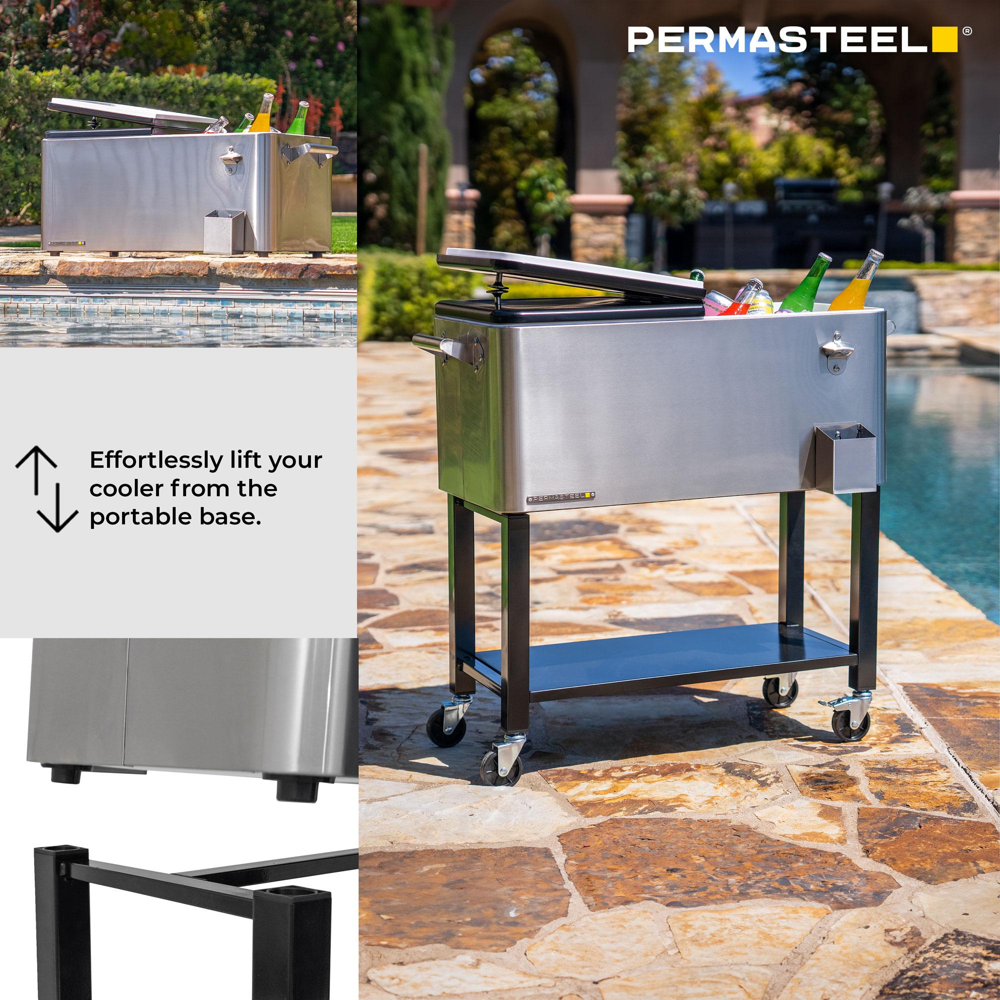 Permasteel 80-Qt Outdoor Patio Cooler with Removable Basin