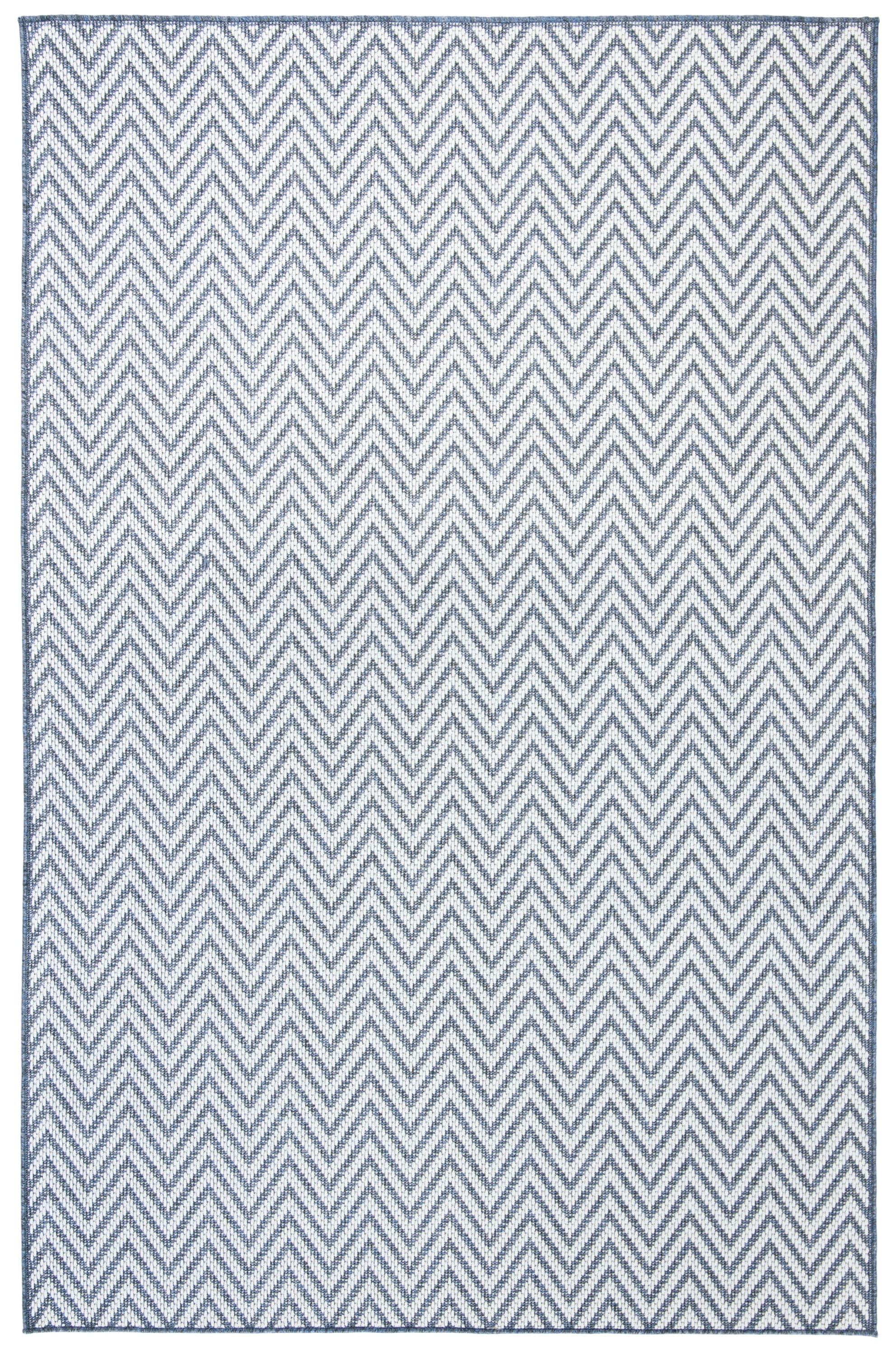 Bermuda BMU812 Power Loomed Indoor/Outdoor Area Rug - Blue/Creme - 6'7"x9'2" - Safavieh.