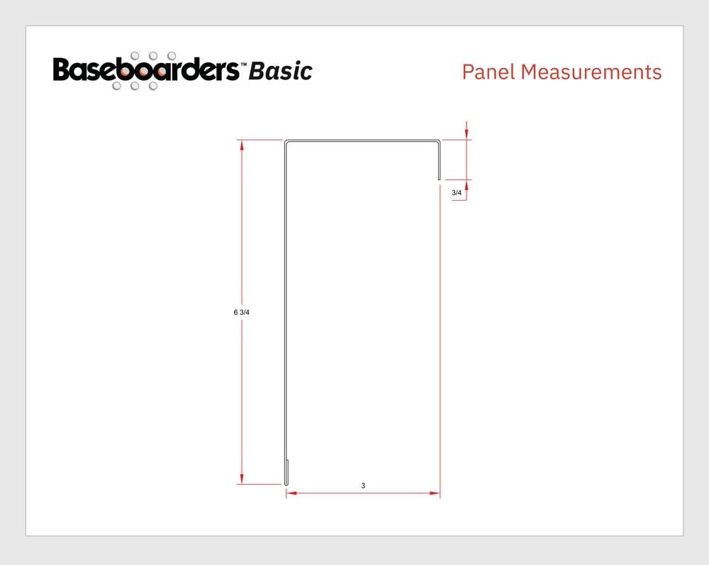 Baseboarders Baseboarders Basic Galvanized Steel Easy Slip-On Baseboard Heater Cover ONLY - White | ENDCAPS SOLD SEPARATELY