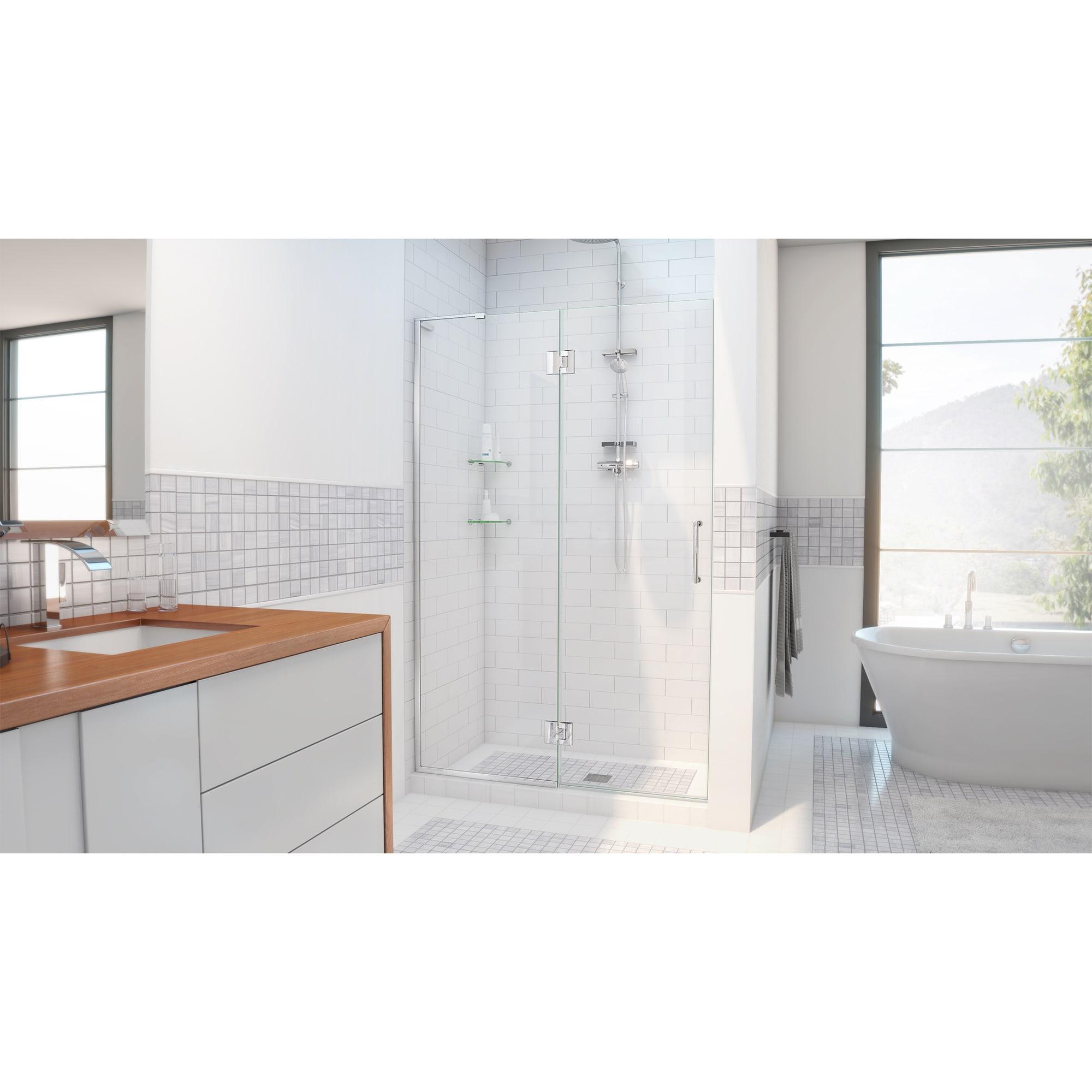 Unidoor-X 24 " W x72" H Hinged Frameless Shower Door