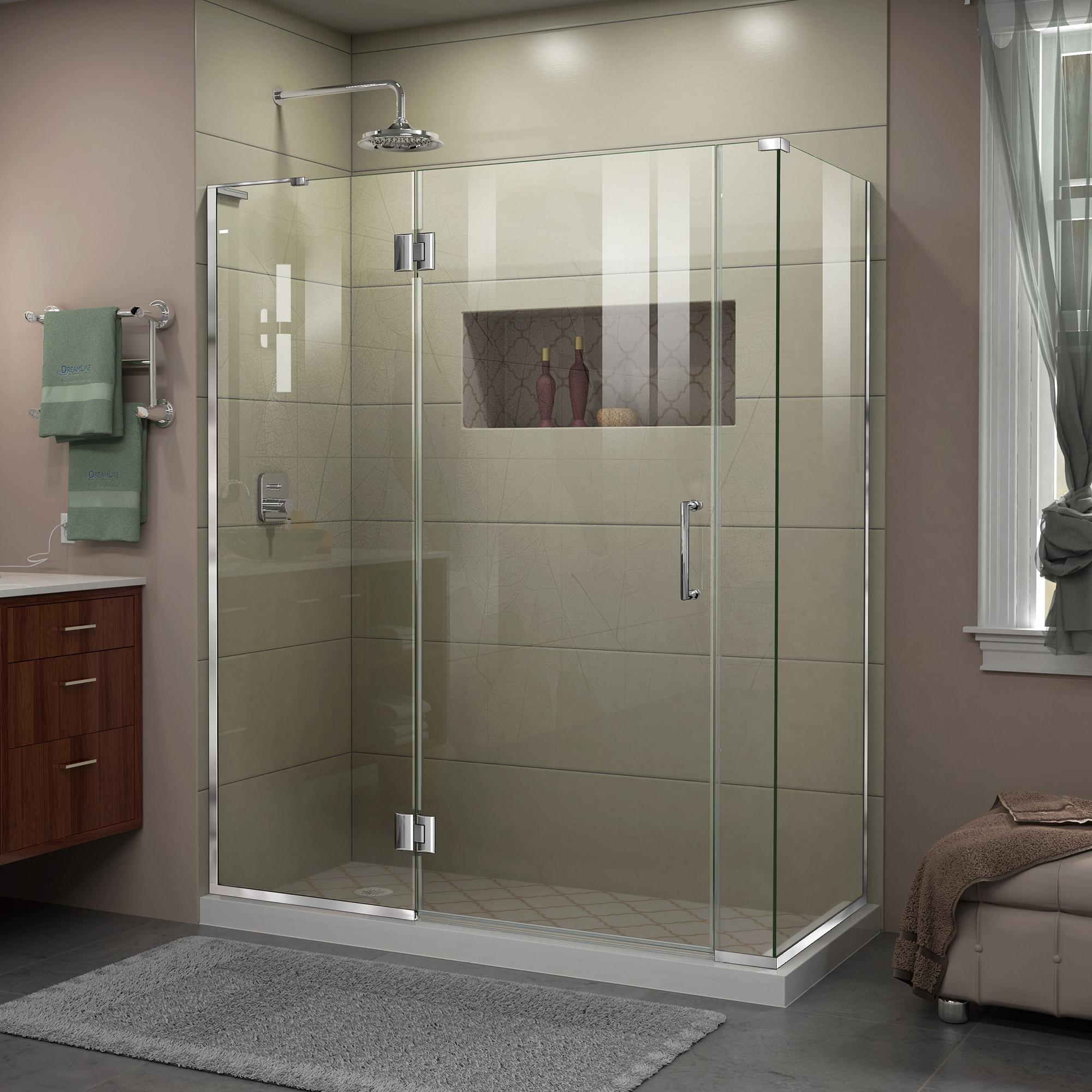 DreamLine Unidoor-X 58.5" W x 34.38" D x 72" H Frameless Rectangle Shower Enclosure E32806534L-01