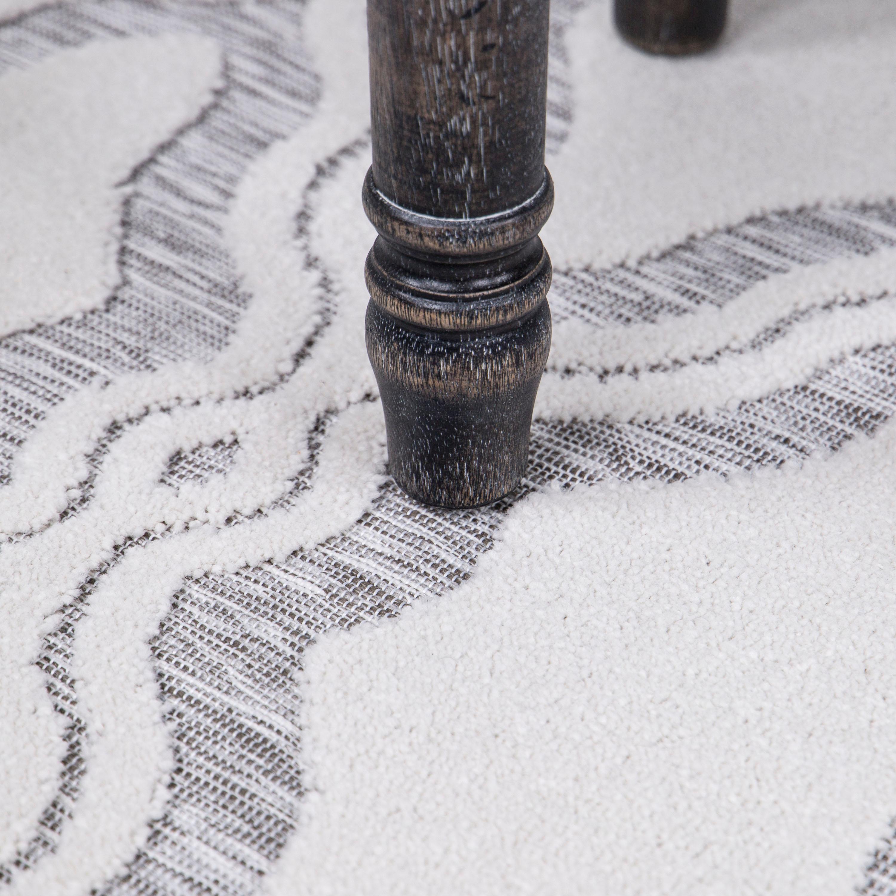 My Texas House Cotton Blossom Natural Gray High Low Indoor Outdoor Rug