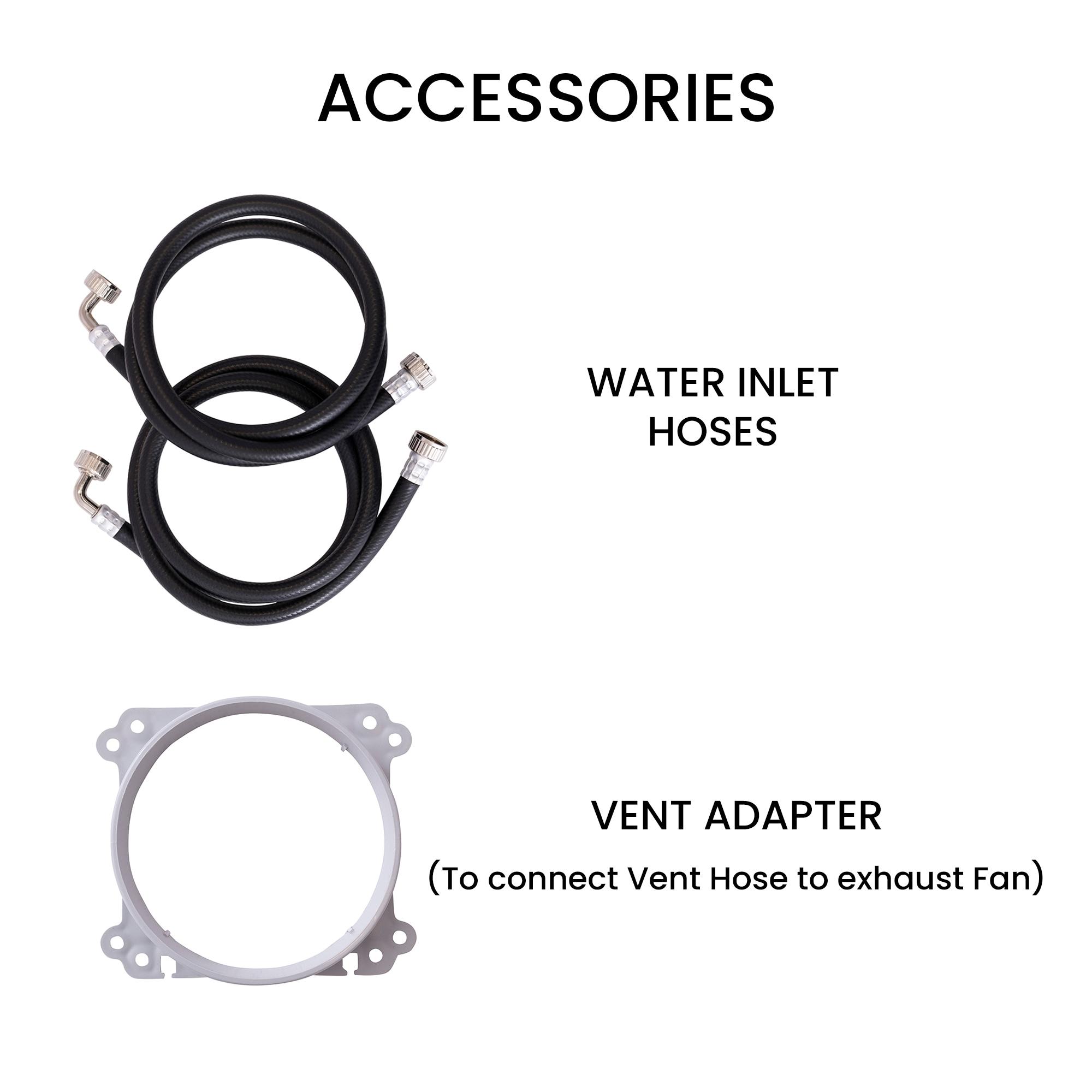 Equator Advanced Appliances Equator All-in-one Washer Dryer Ventless FULLY BUILTIN 0-CLEARANCE 1.62cf/15lbs 110V 1400RPM + Pedestal EZ 4700 C + PDL 4455 White