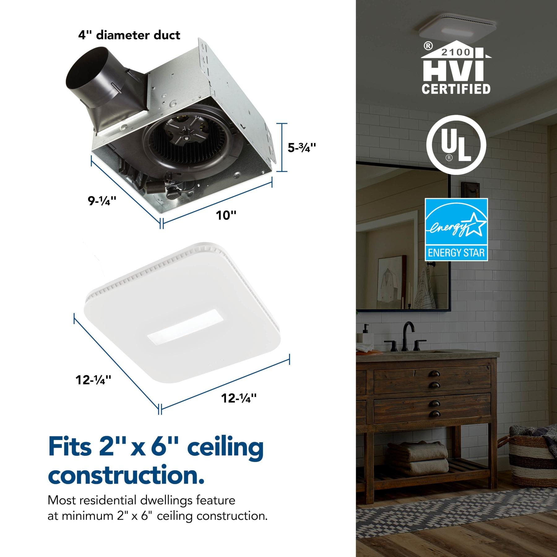 110 CFM Energy Star Certified Bathroom Fan