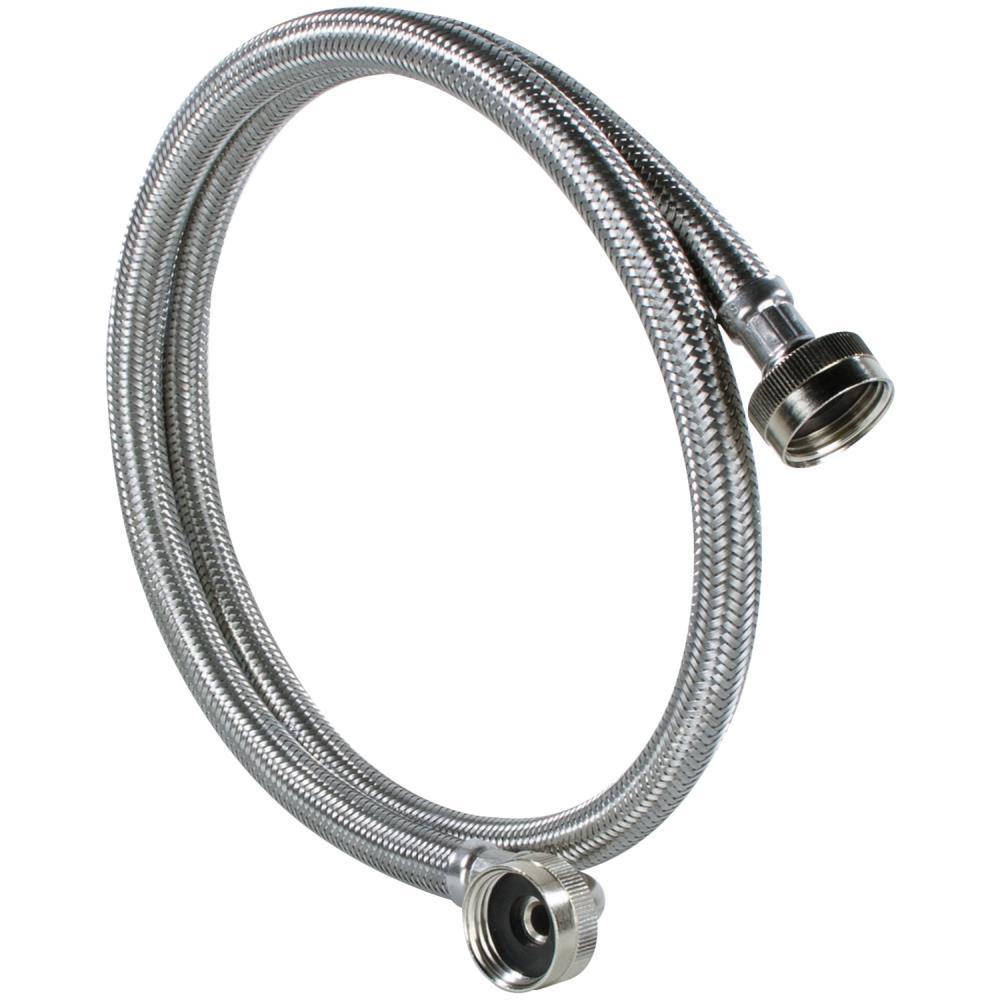 CERTIFIED APPLIANCE WM60SSL2PK Braided Stainless Steel Washing Machine Hoses with Elbow, 2 pk (5ft)