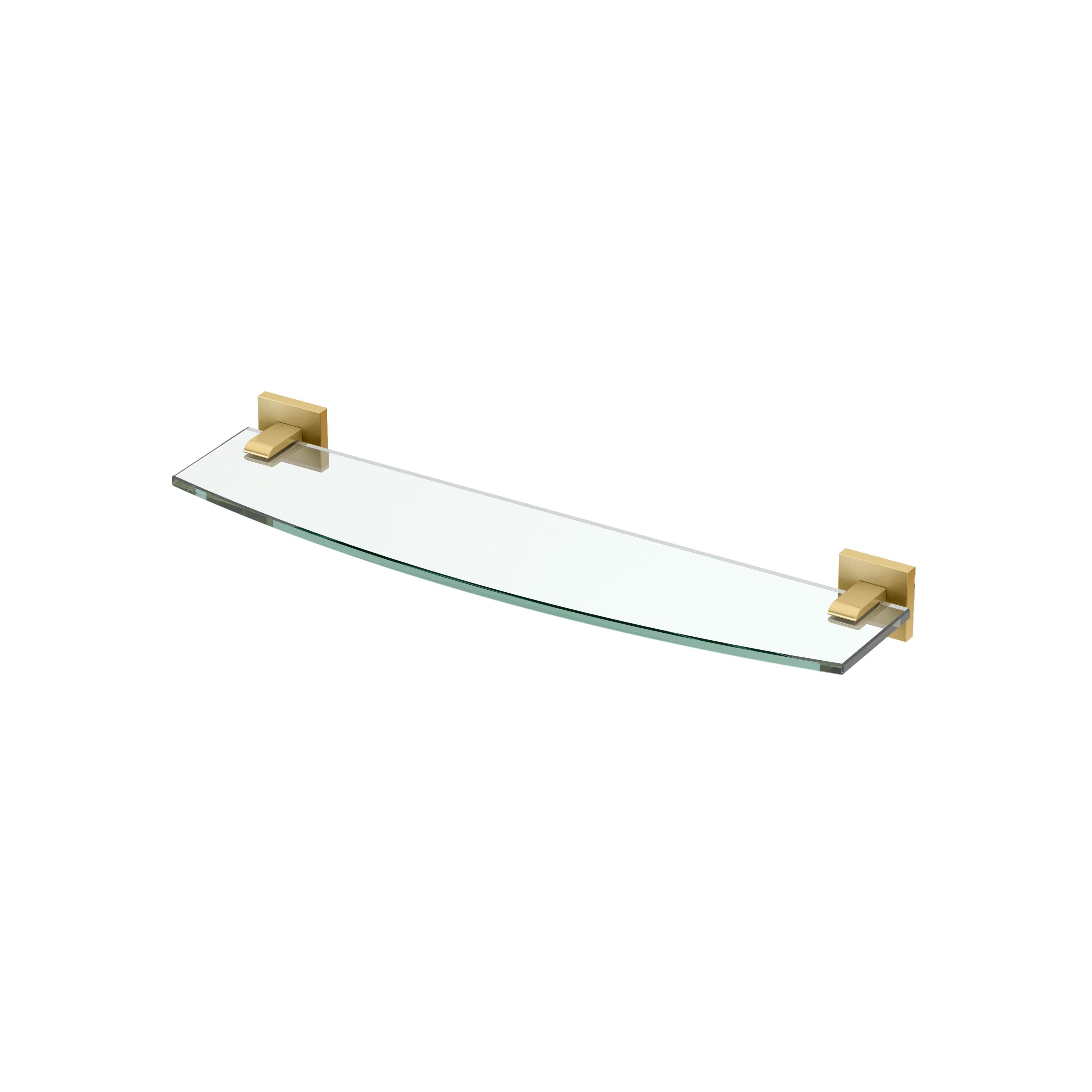 Gatco 4066 Elevate Vanity Glass Shelf, Brushed Brass