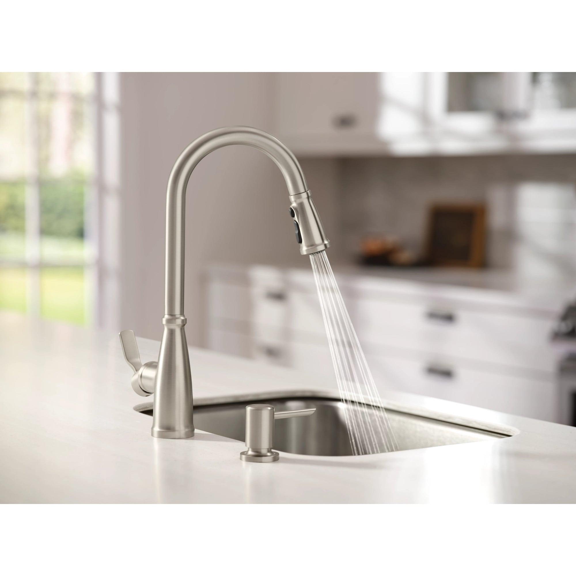 Moen Nolia 1-Handle Pull-Down High Arc Kitchen Faucet, Spot Resistant Stainless