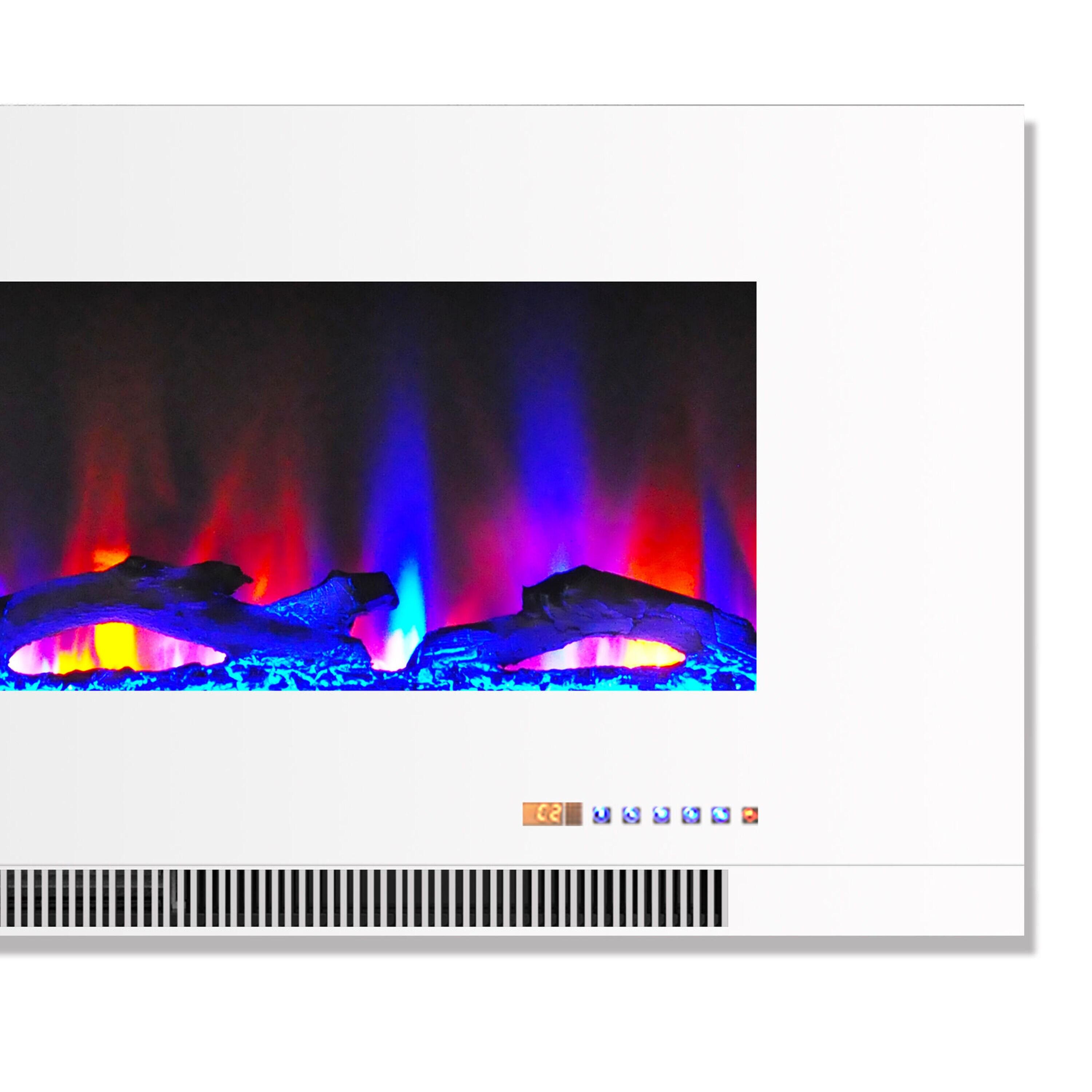 Cambridge Cambridge Wall Mount Electric Fireplace Heater with Remote Control for Indoor Use in Living Room, Bedroom, Home Office