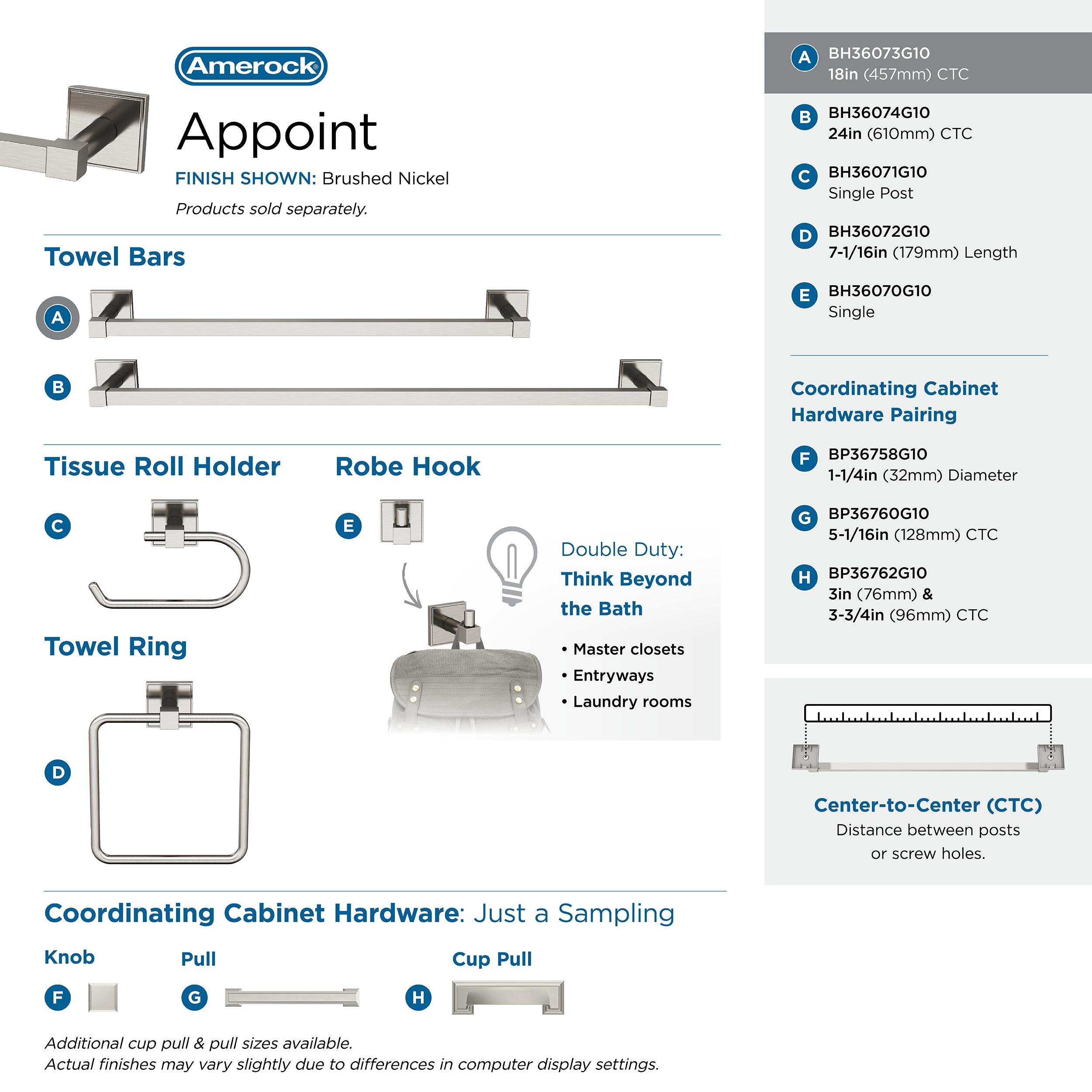 Appoint 19.87" Wall Mounted Towel Bar