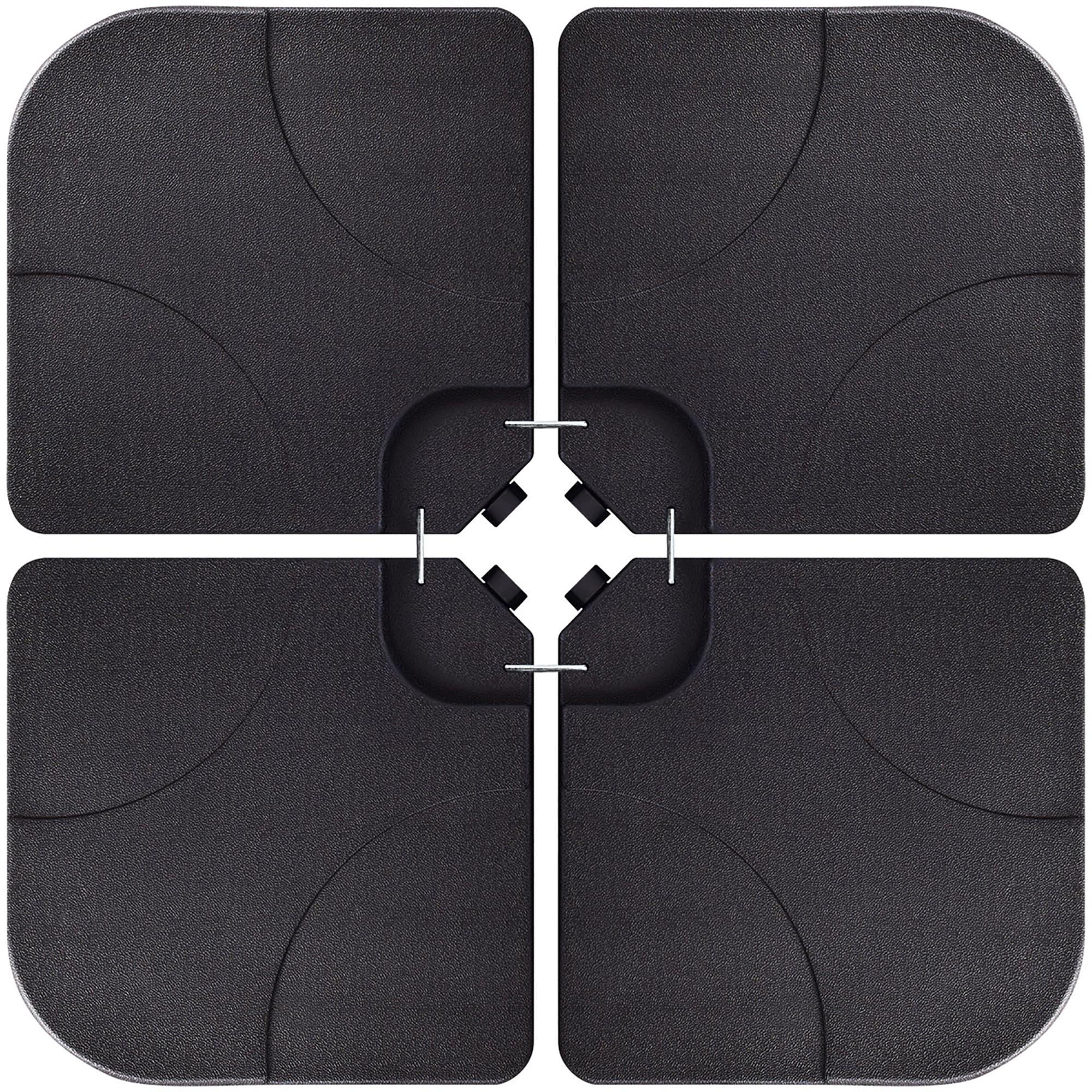 Costway 20'' Patio Offset Umbrella Base Stand Water Filled Base Weights Sand Plate Set Black