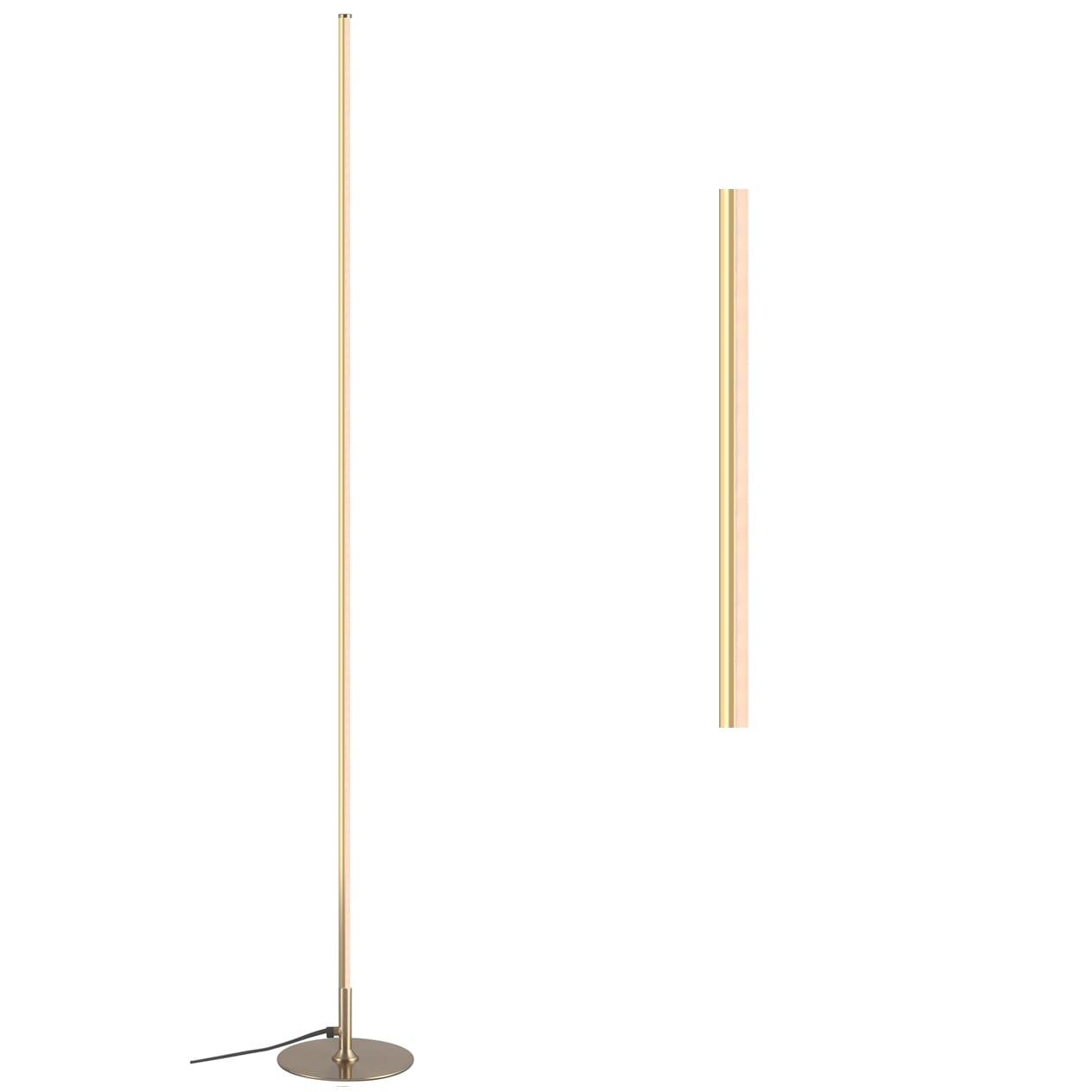 JONATHAN Y Iris 59.5" LED Integrated Floor Lamp, Gold, JYL7007B