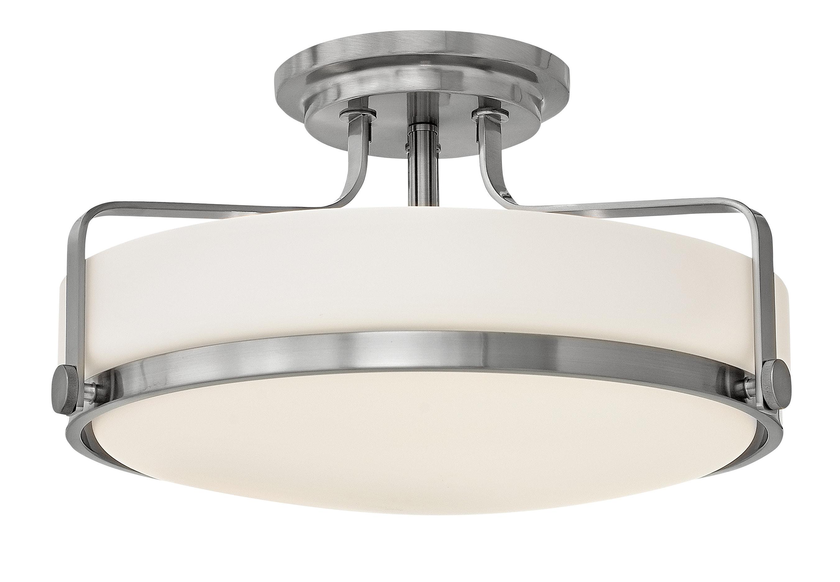 Harper Three Light 18" Retro Bowl Semi-Flush Mount Ceiling Light