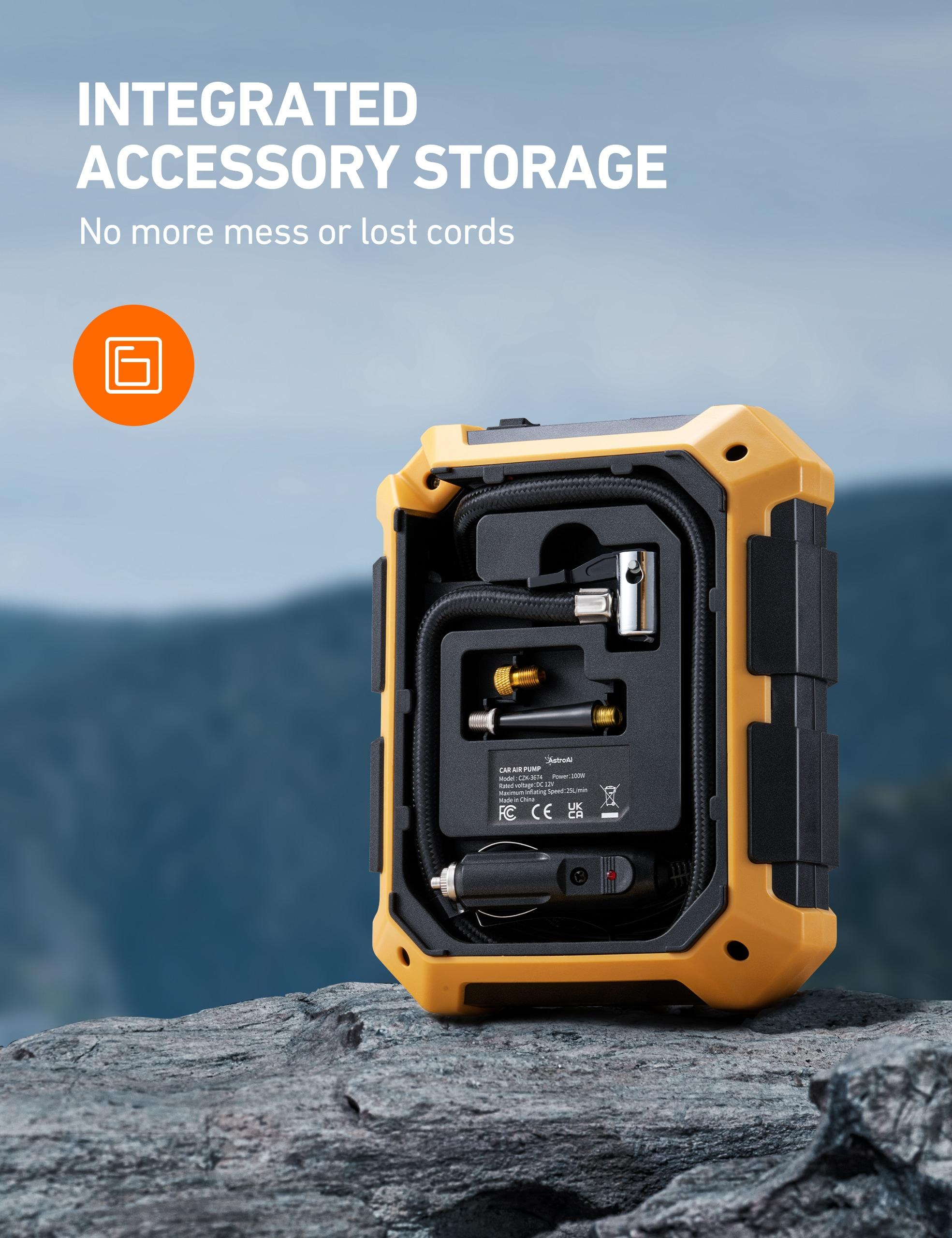 Tire Inflator 100 PSI, Car Tire Air Pump, Portable Air Compressor for Tires, Yellow, for Gift