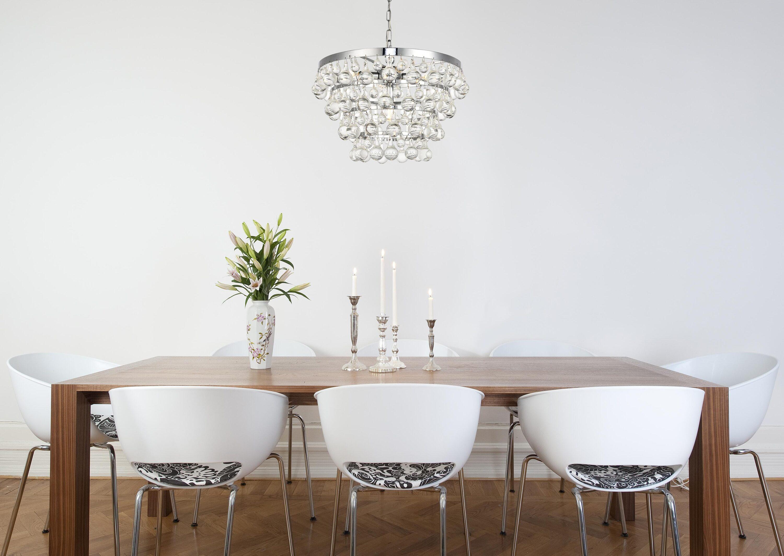 Elegant Lighting Kora Collection Pendant D17 H10.9 Lt:5 Chrome Finish