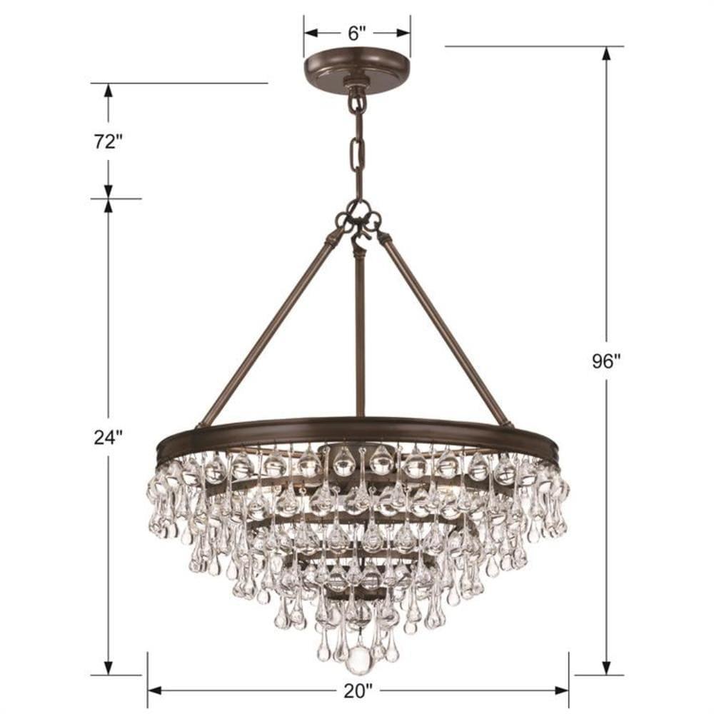 Crystorama Lighting - Six Light Chandelier - Chandelier - Calypso - Six Light