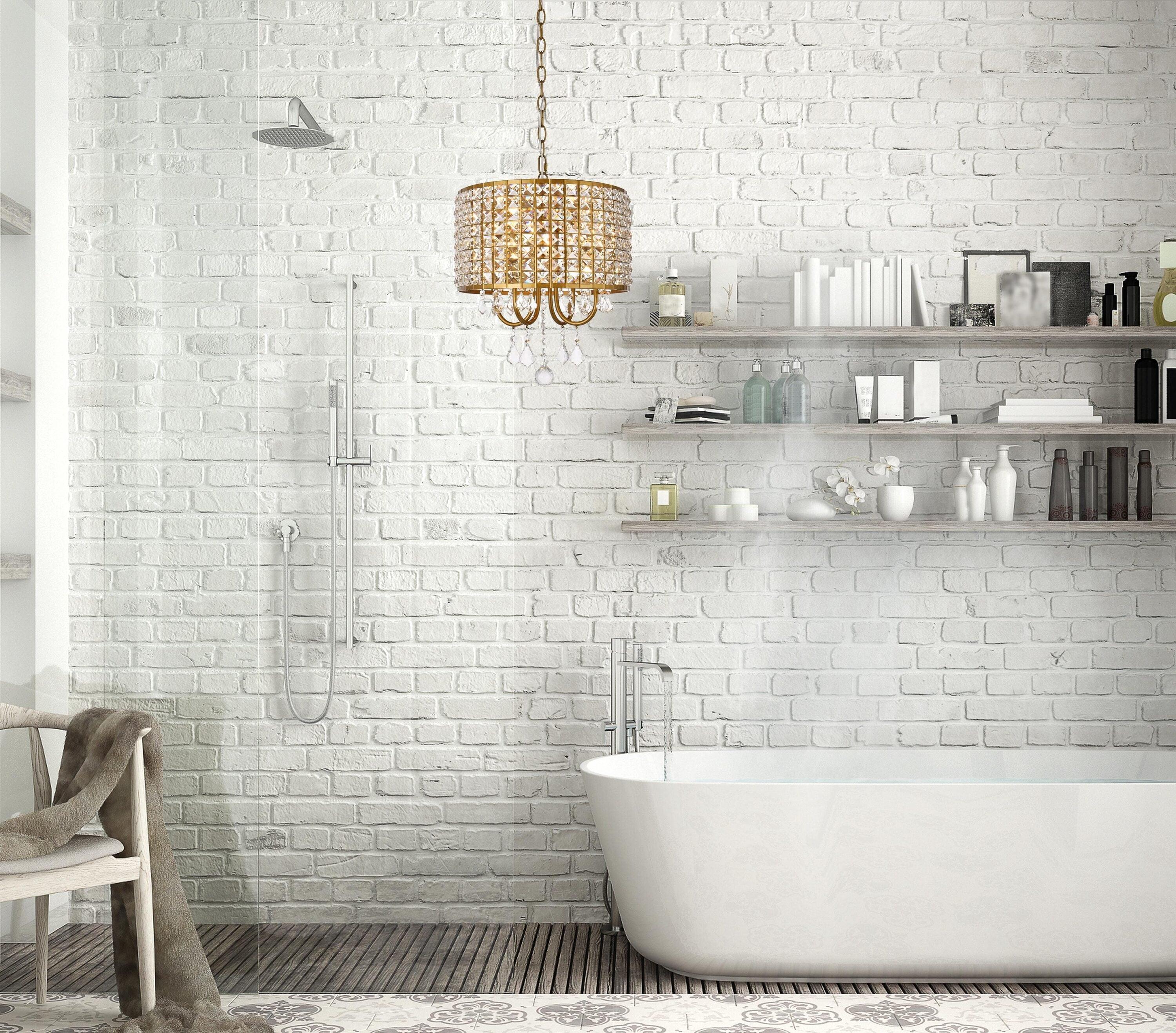 Elegant Lighting Elise 17 inch pendant in brass