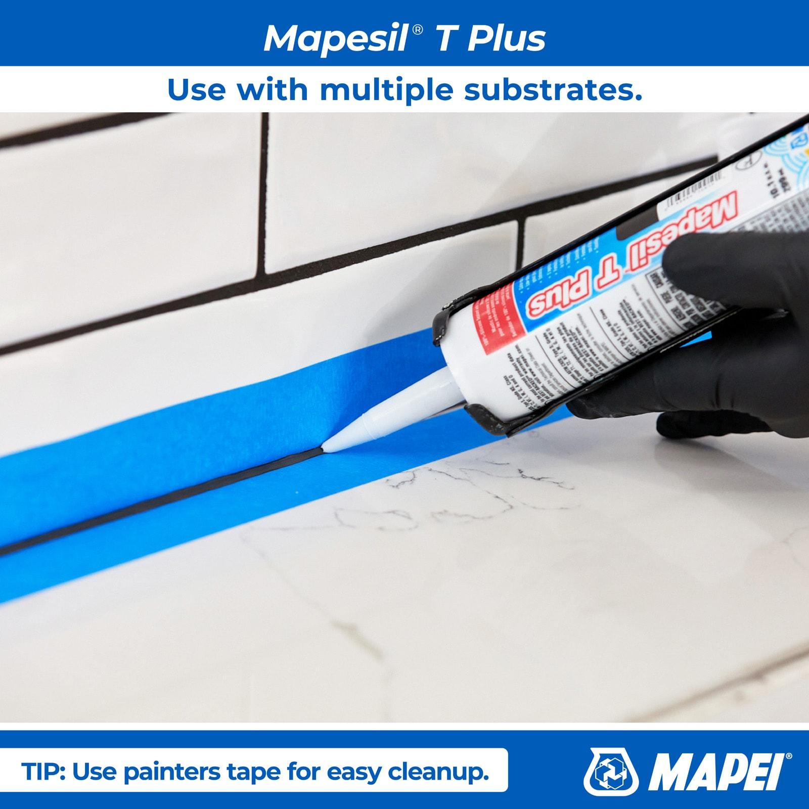MAPEI Mapesil T Plus 10.1-oz Tile & grout Jet Black #5118 Silicone Caulk