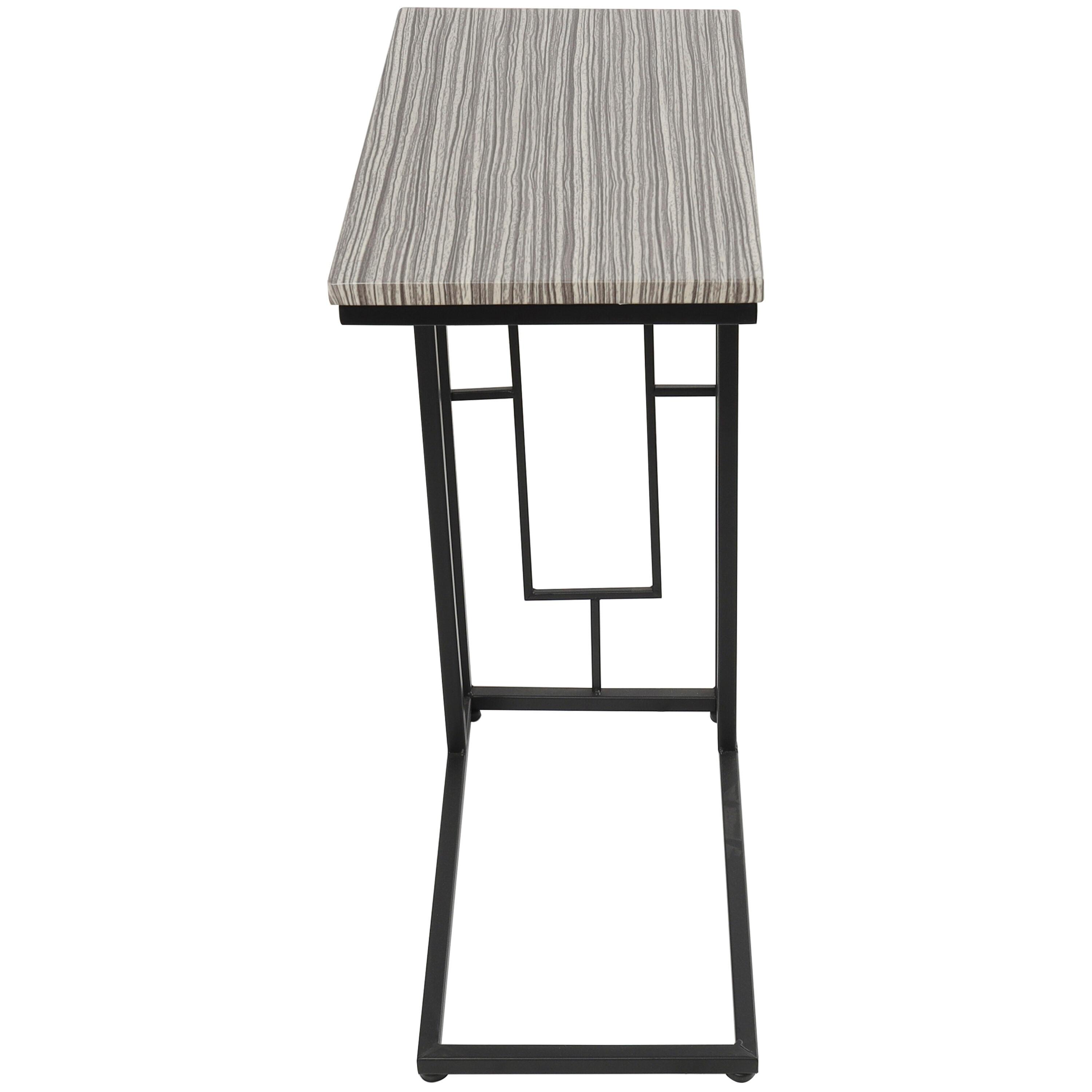 Contemporary Metal and Wood Accent Table Gray - Olivia & May