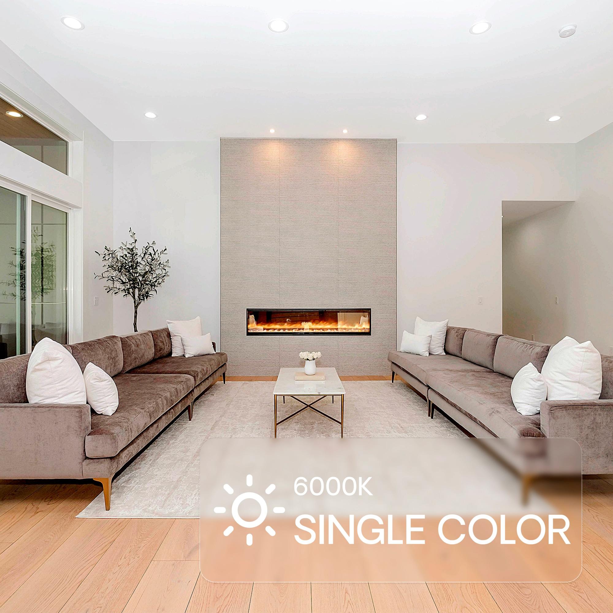 6'' Dimmable Air-Tight IC Rated LED Canless Recessed Lighting Kit